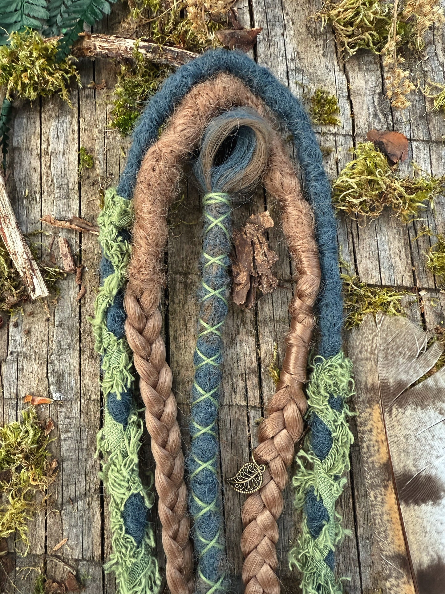 Set of 3 DE (double-ended) & SE Loop Dreadlock Extensions & Braids + Decorations
