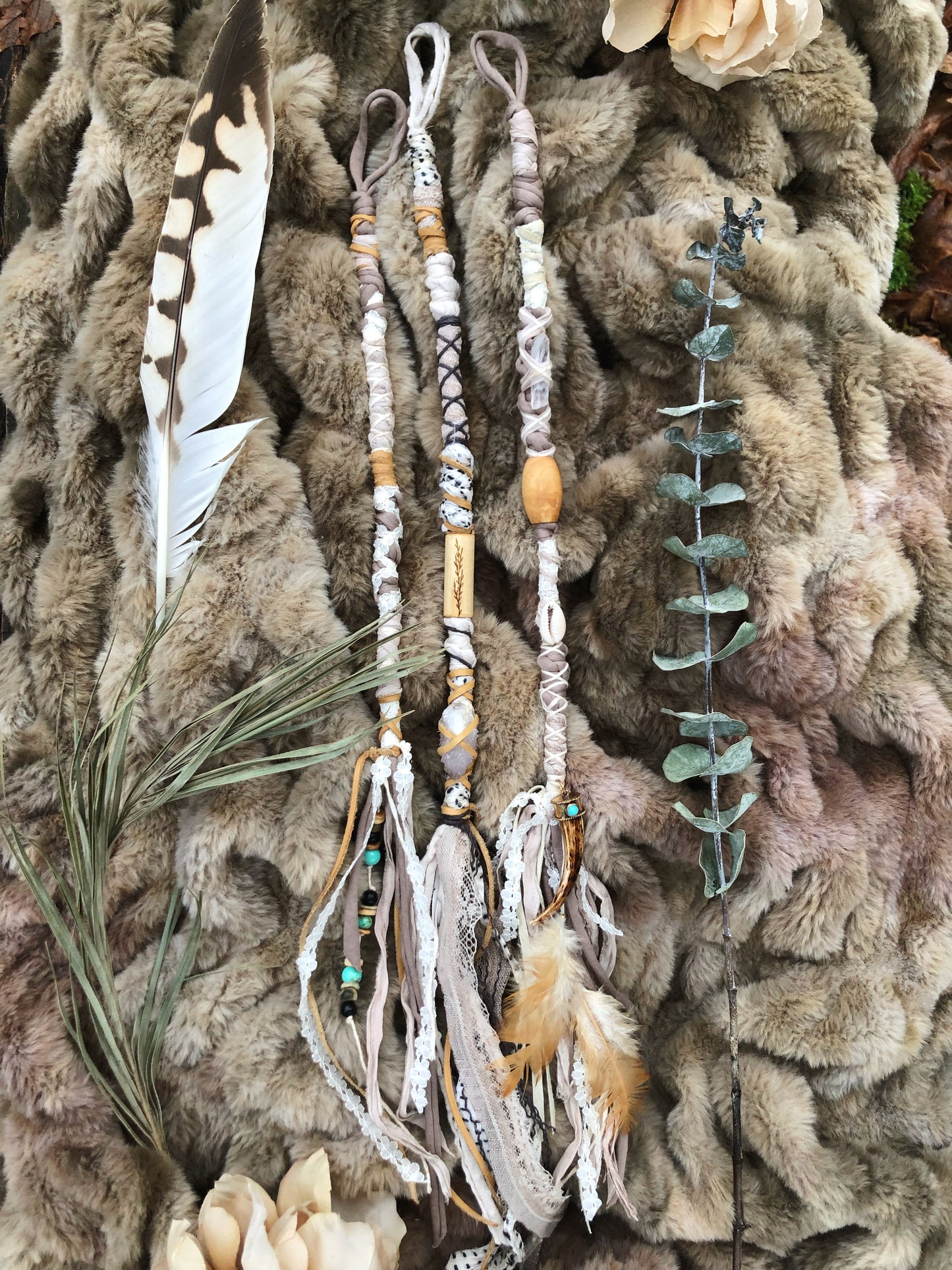 Ethereal Earth Set of 3 Loop Hairwraps 18.5-22”
