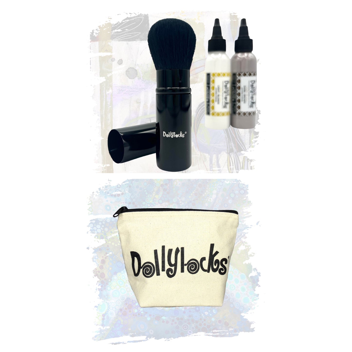 Dollylocks Brush & Bag Pack of 2