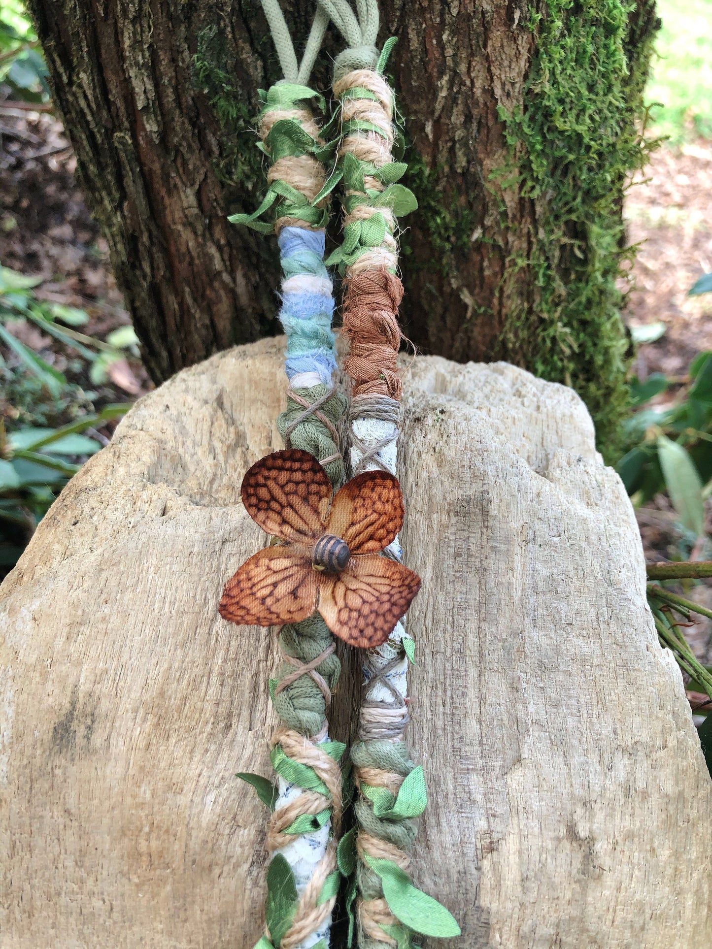 ONE Made To Order Forest Faerie Hairwrap, Dreadwrap, Fabric Loc Extension