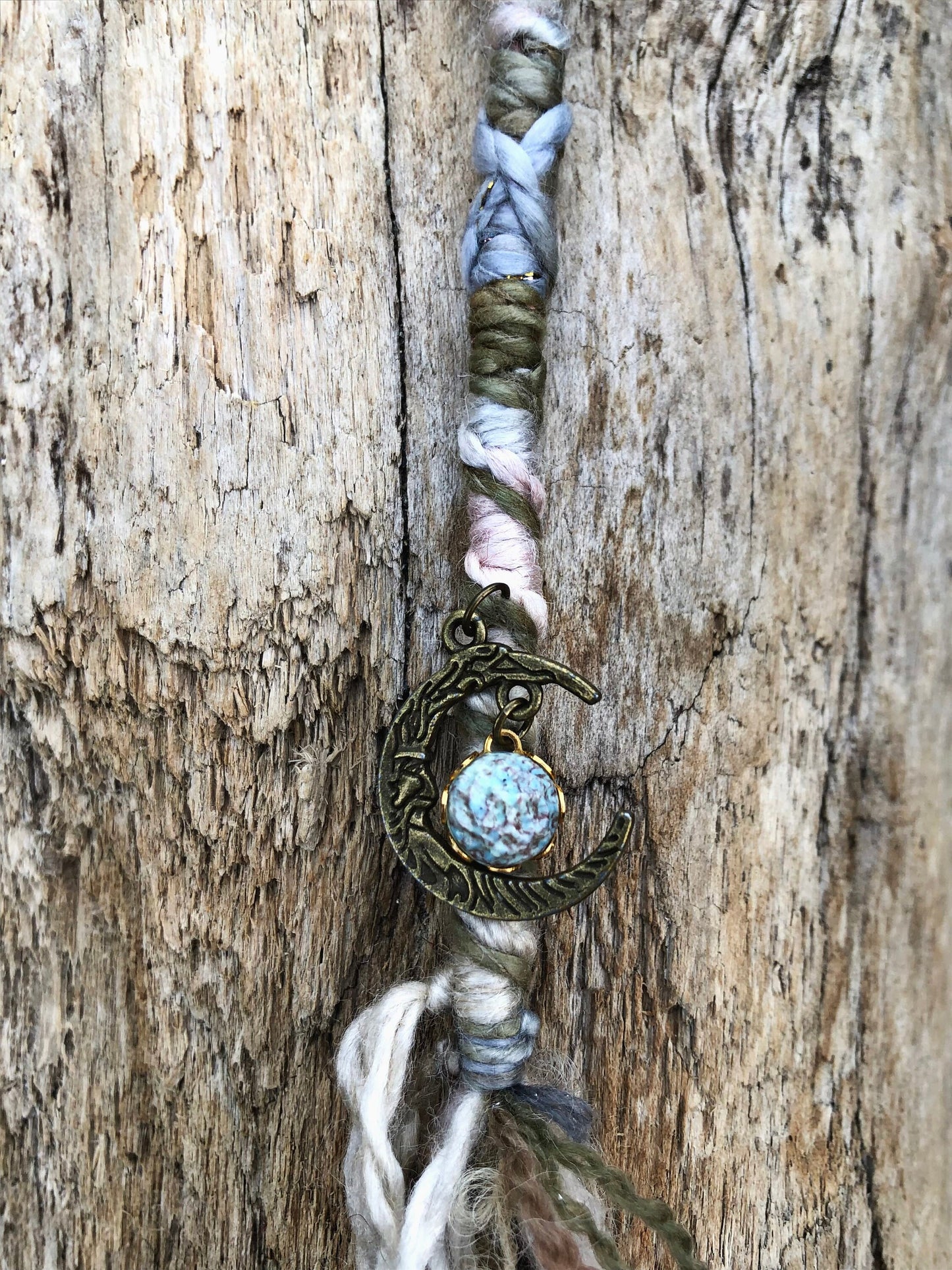 Fairy Whimsy CLIP-IN Ultra Thin Hairwrap, Dreadwrap, Fabric Loc Extension, Dreadlock Accessories
