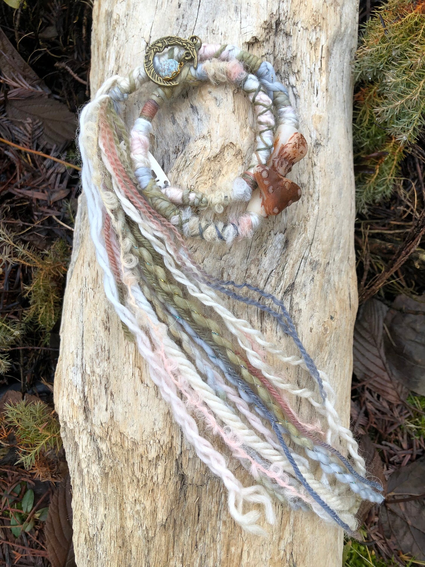 Fairy Whimsy CLIP-IN Ultra Thin Hairwrap, Dreadwrap, Fabric Loc Extension, Dreadlock Accessories