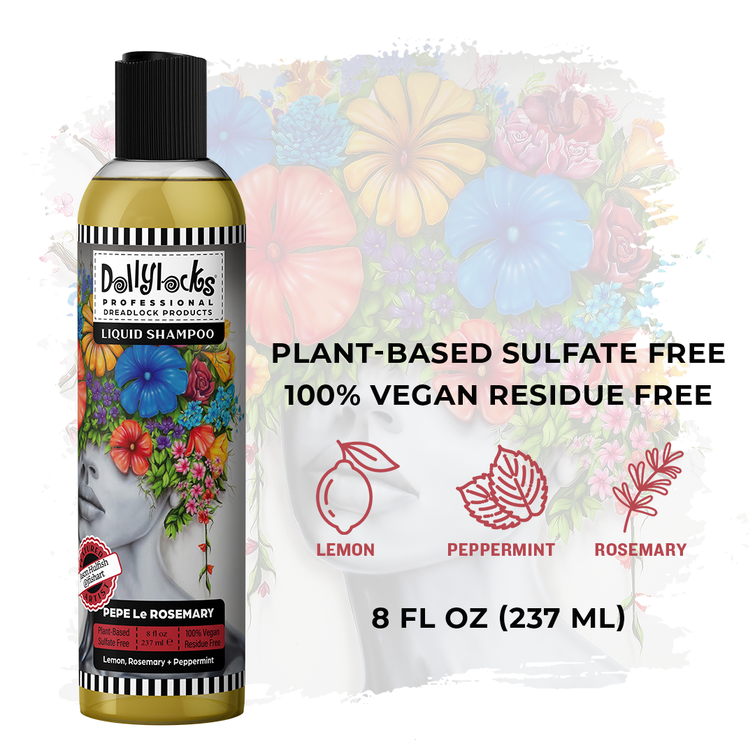 Dollylocks Liquid Shampoo (8oz) - Pepe Le Rosemary