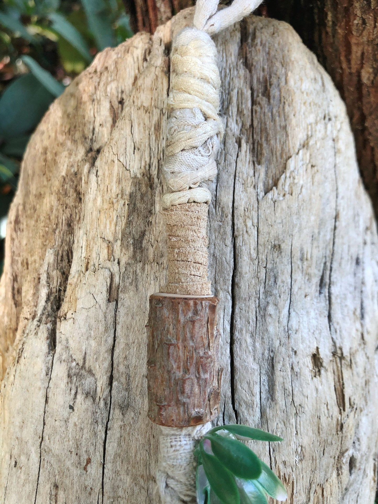 Boho Botanical Short Hairwrap, Dreadwrap, Fabric Loc Extension, Dreadlock Accessory
