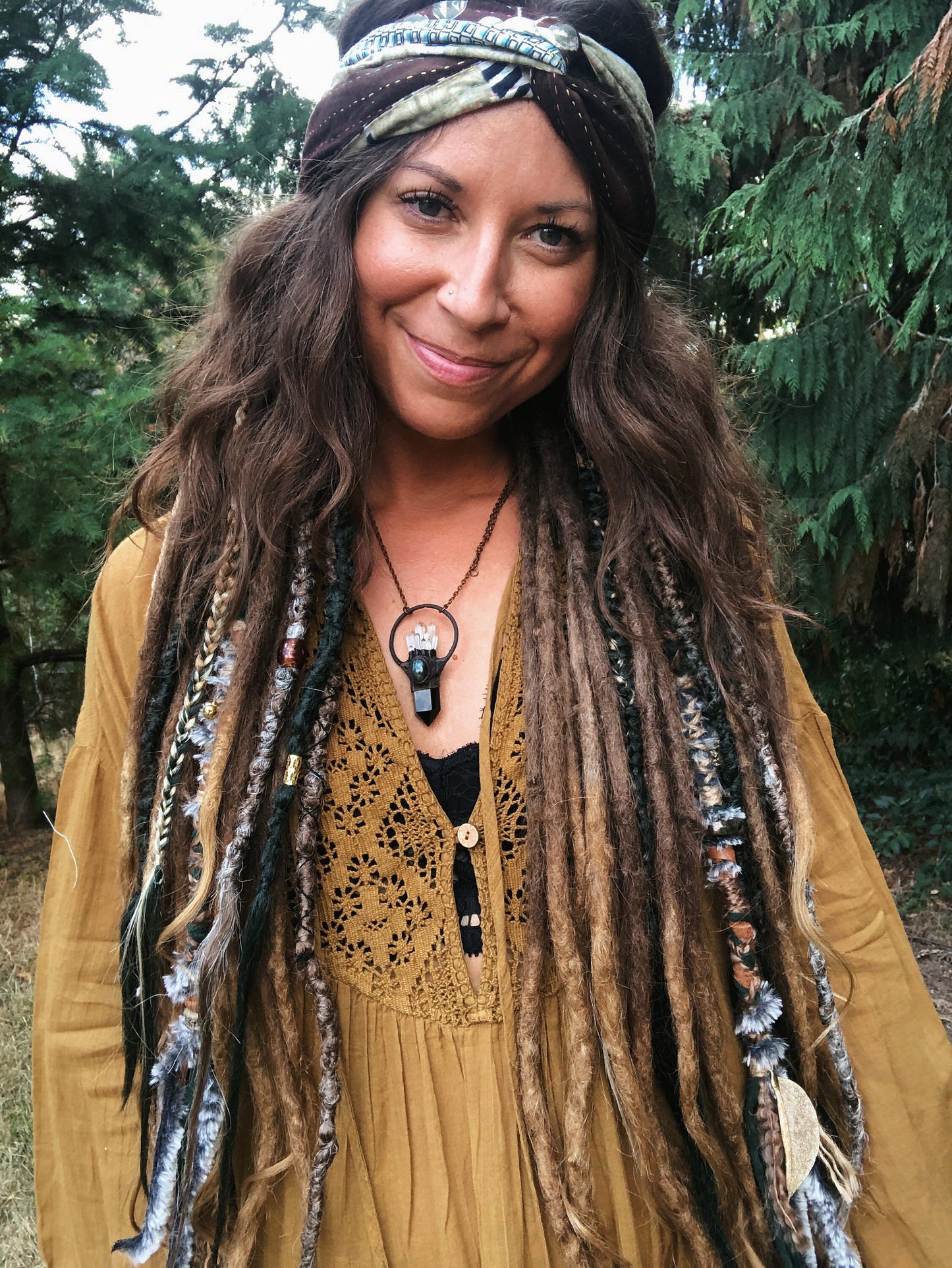Set of 2 Hairwraps, Dreadwraps, Fabric Loc Extensions, Dreadlock Accessories