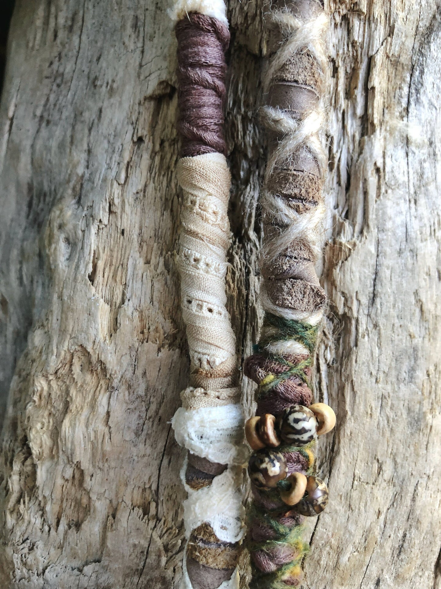 Set of 2 Hairwraps, Dreadwraps, Fabric Loc Extensions, Dreadlock Accessories