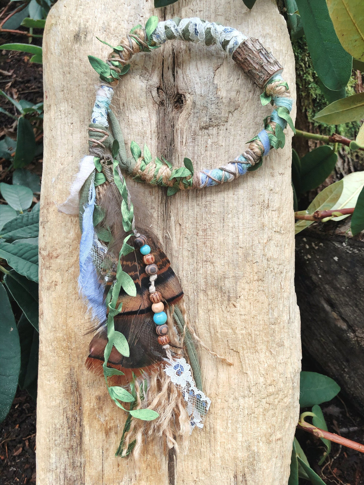 ONE Made To Order Forest Faerie Hairwrap, Dreadwrap, Fabric Loc Extension