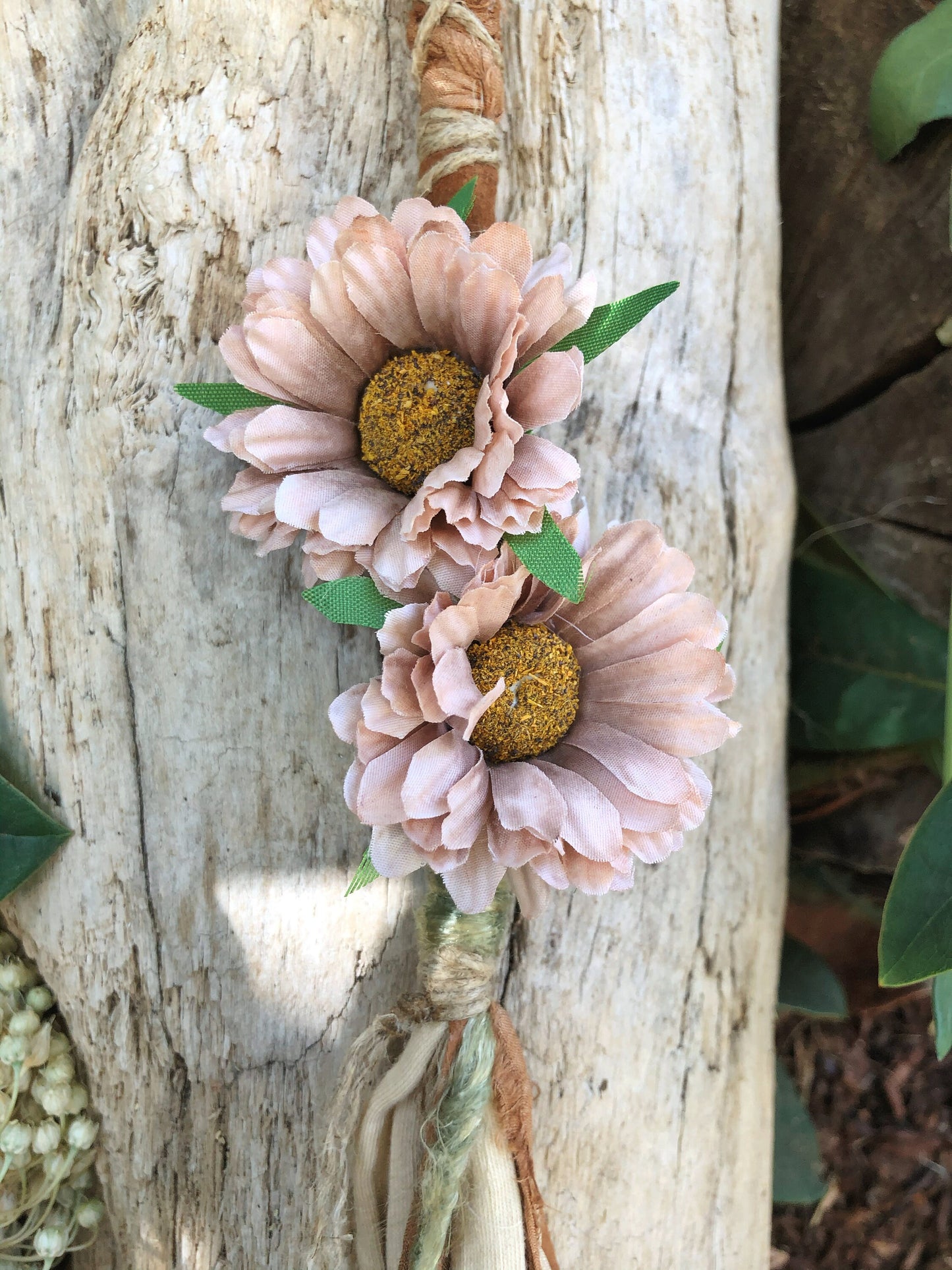 ONE Made To Order Boho Botanical Hairwrap, Dreadwrap, Fabric Loc Extension