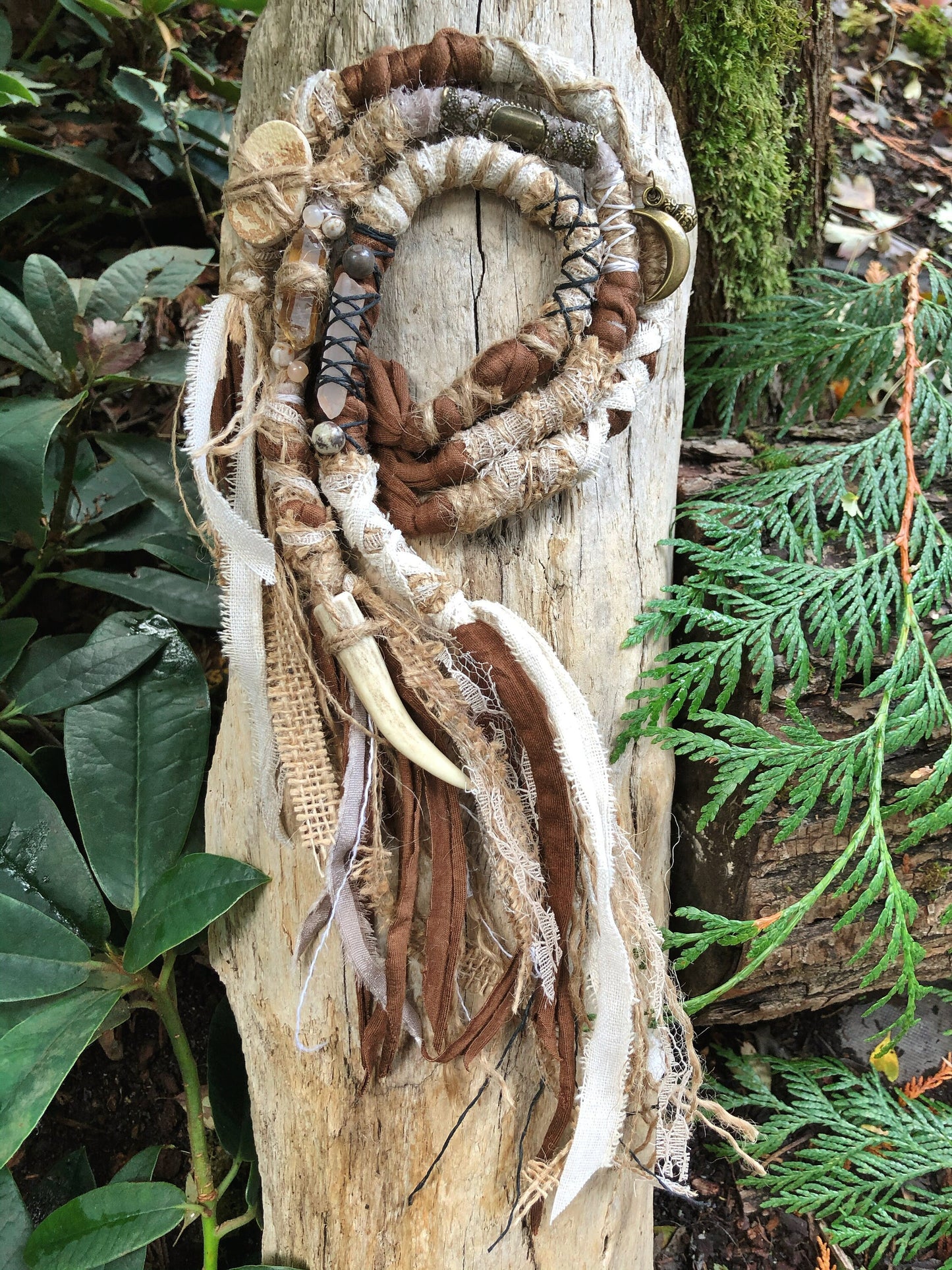 ONE Made To Order Natural Earth Hairwrap, Dreadwrap, Fabric Loc Extension