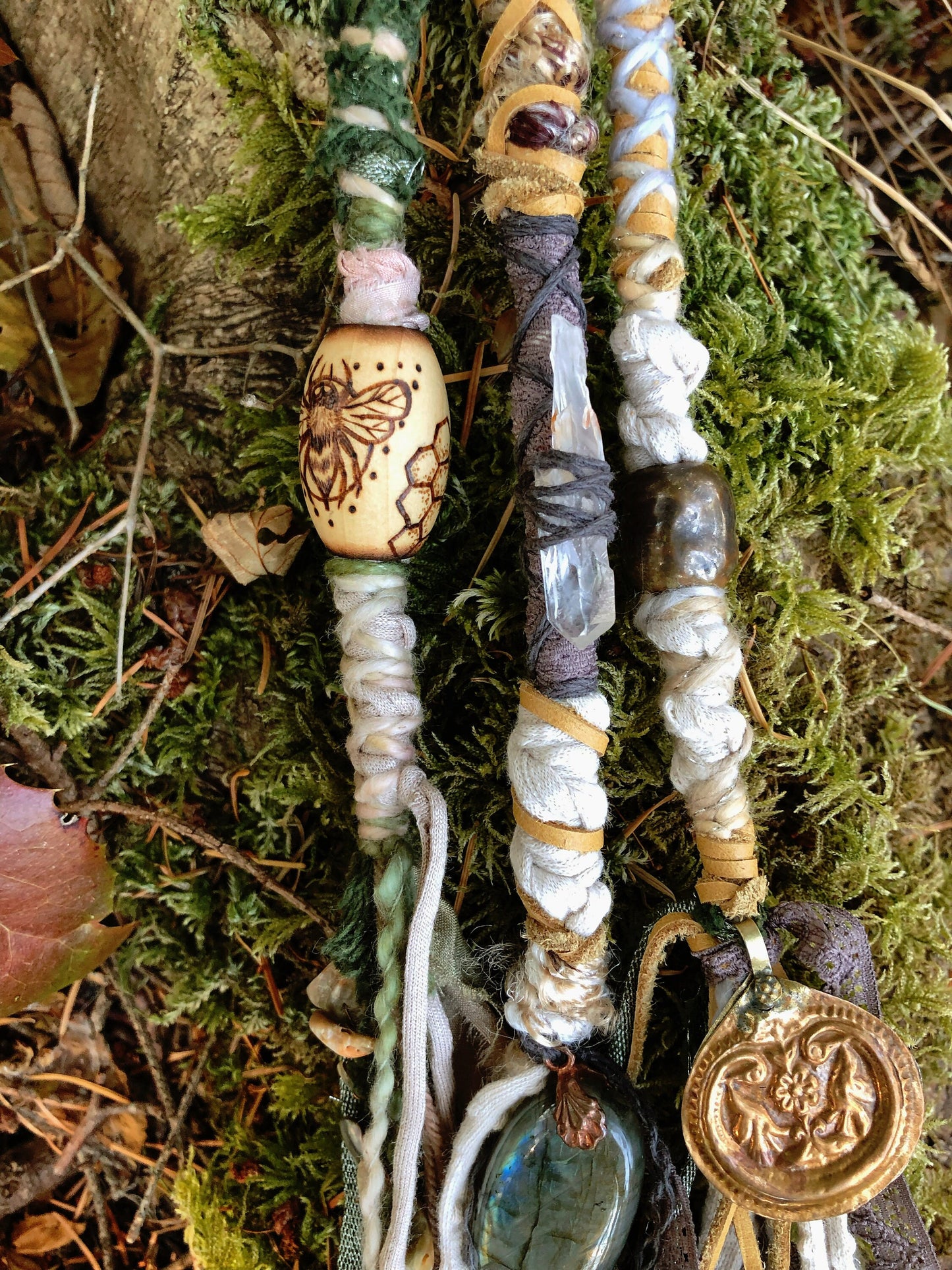 Dream Weaver Set of 3 Hairwraps, Dreadwraps, Fabric Loc Extensions, Dreadlock Accessories