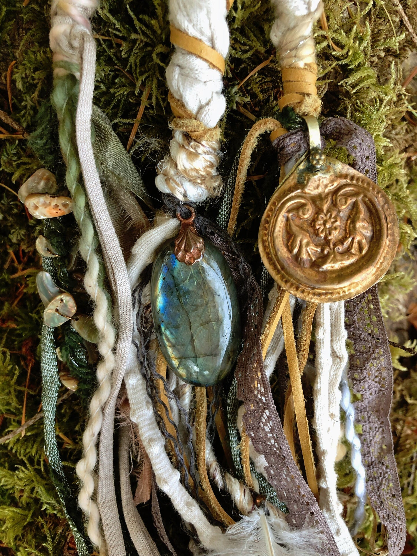 Dream Weaver Set of 3 Hairwraps, Dreadwraps, Fabric Loc Extensions, Dreadlock Accessories
