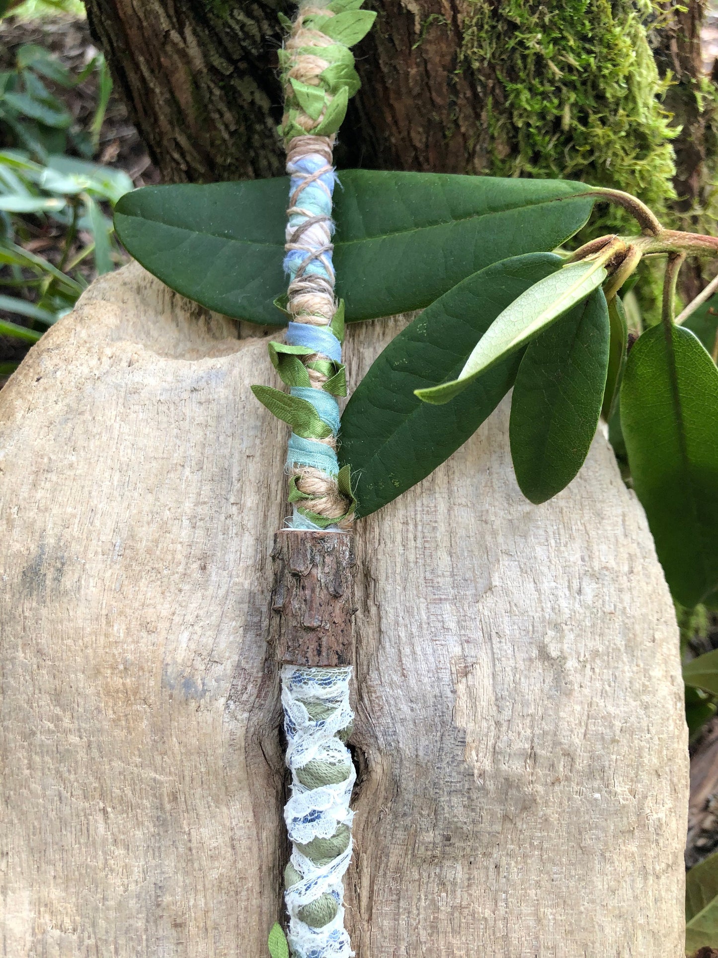 ONE Made To Order Forest Faerie Hairwrap, Dreadwrap, Fabric Loc Extension