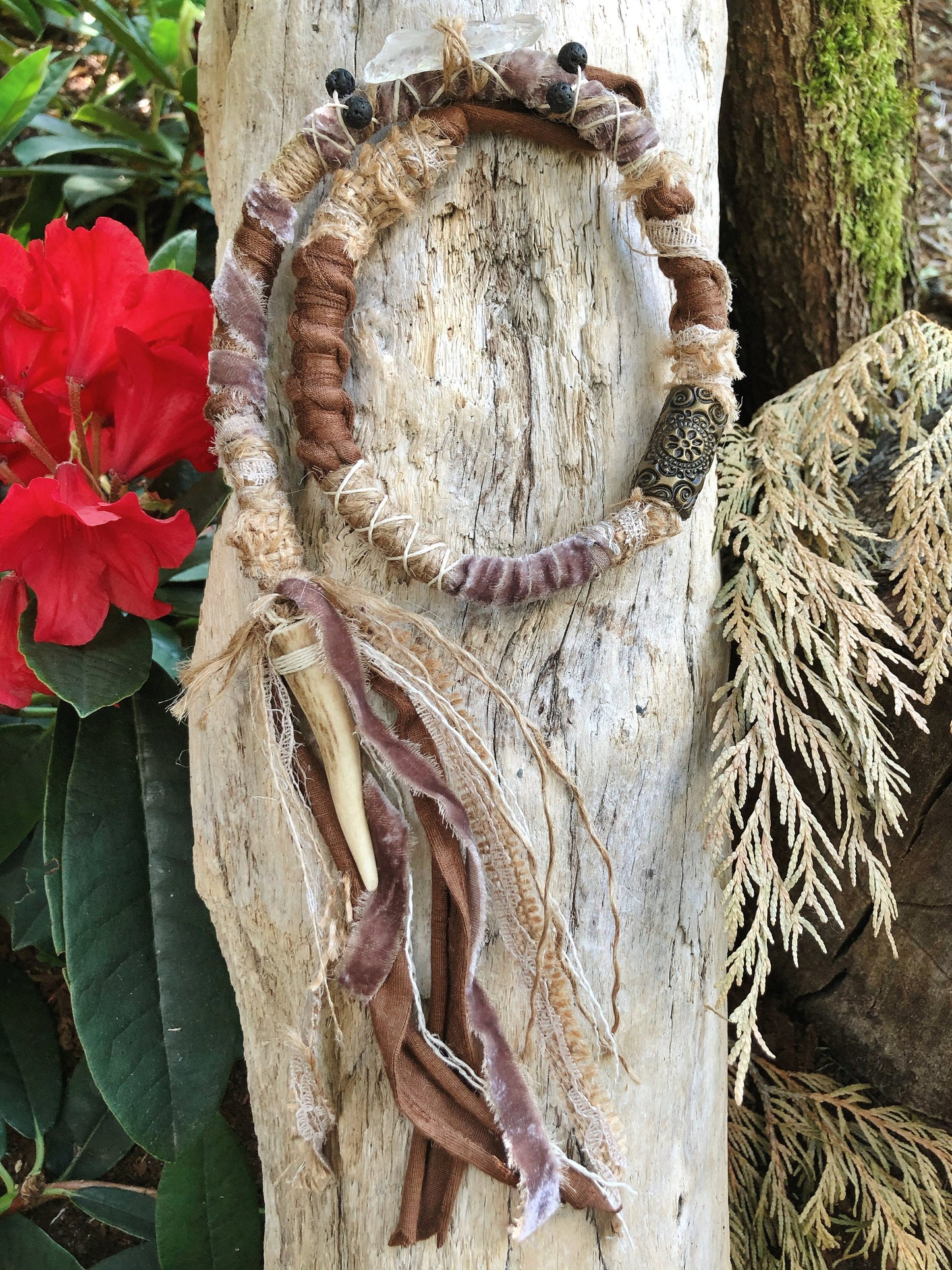 ONE Made To Order Natural Earth Hairwrap, Dreadwrap, Fabric Loc Extension
