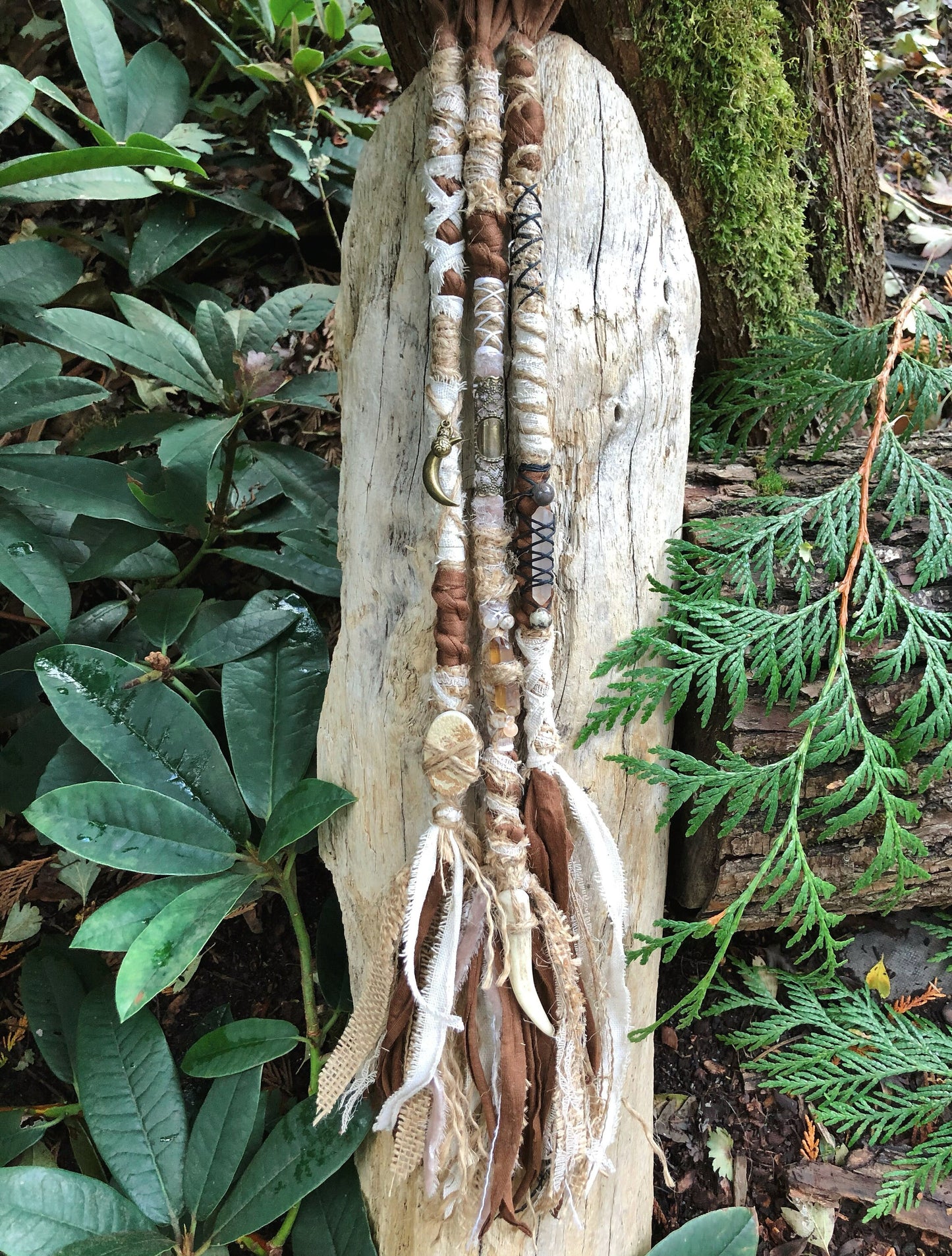 ONE Made To Order Natural Earth Hairwrap, Dreadwrap, Fabric Loc Extension