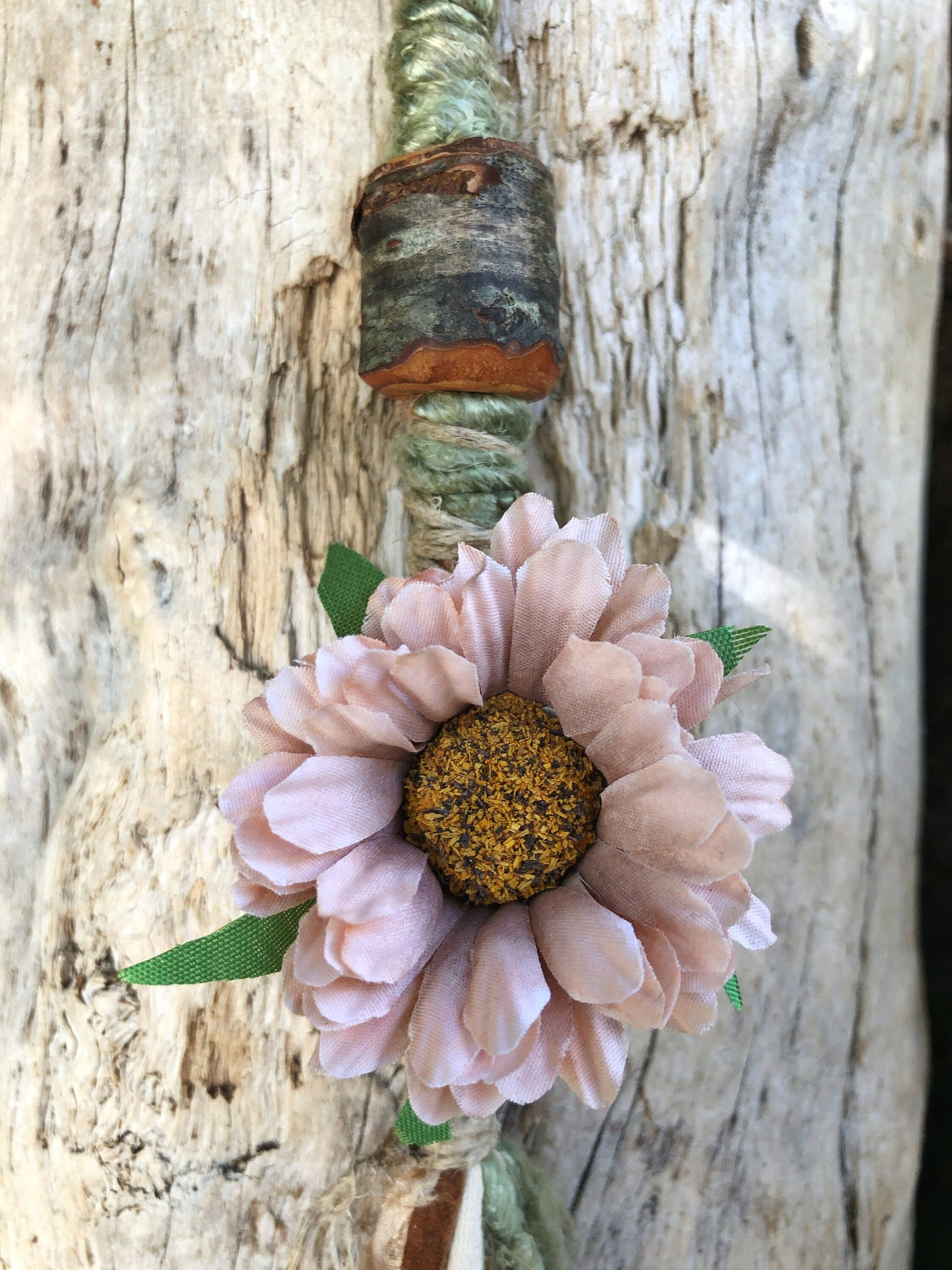 ONE Made To Order Boho Botanical Hairwrap, Dreadwrap, Fabric Loc Extension