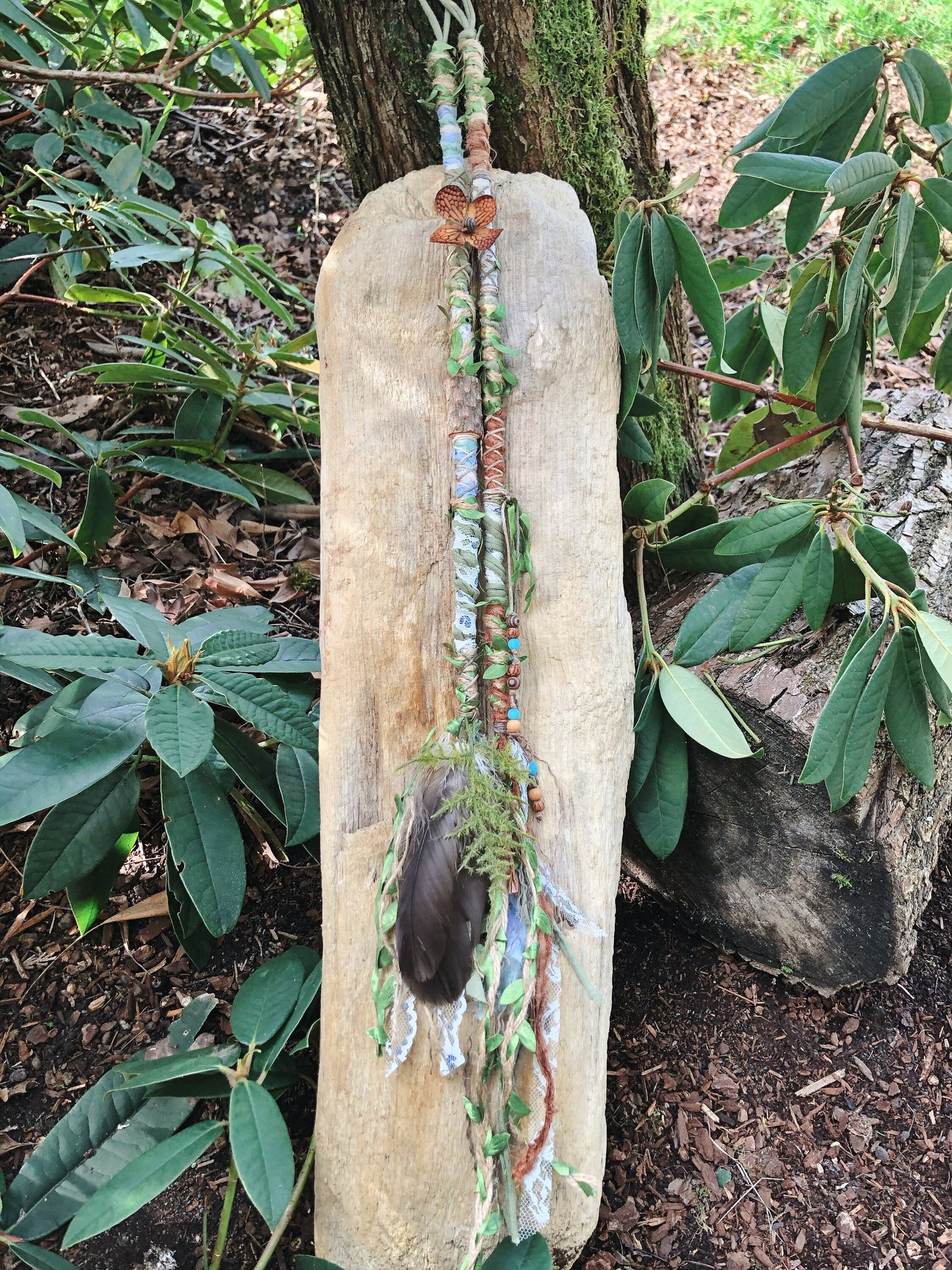 ONE Made To Order Forest Faerie Hairwrap, Dreadwrap, Fabric Loc Extension