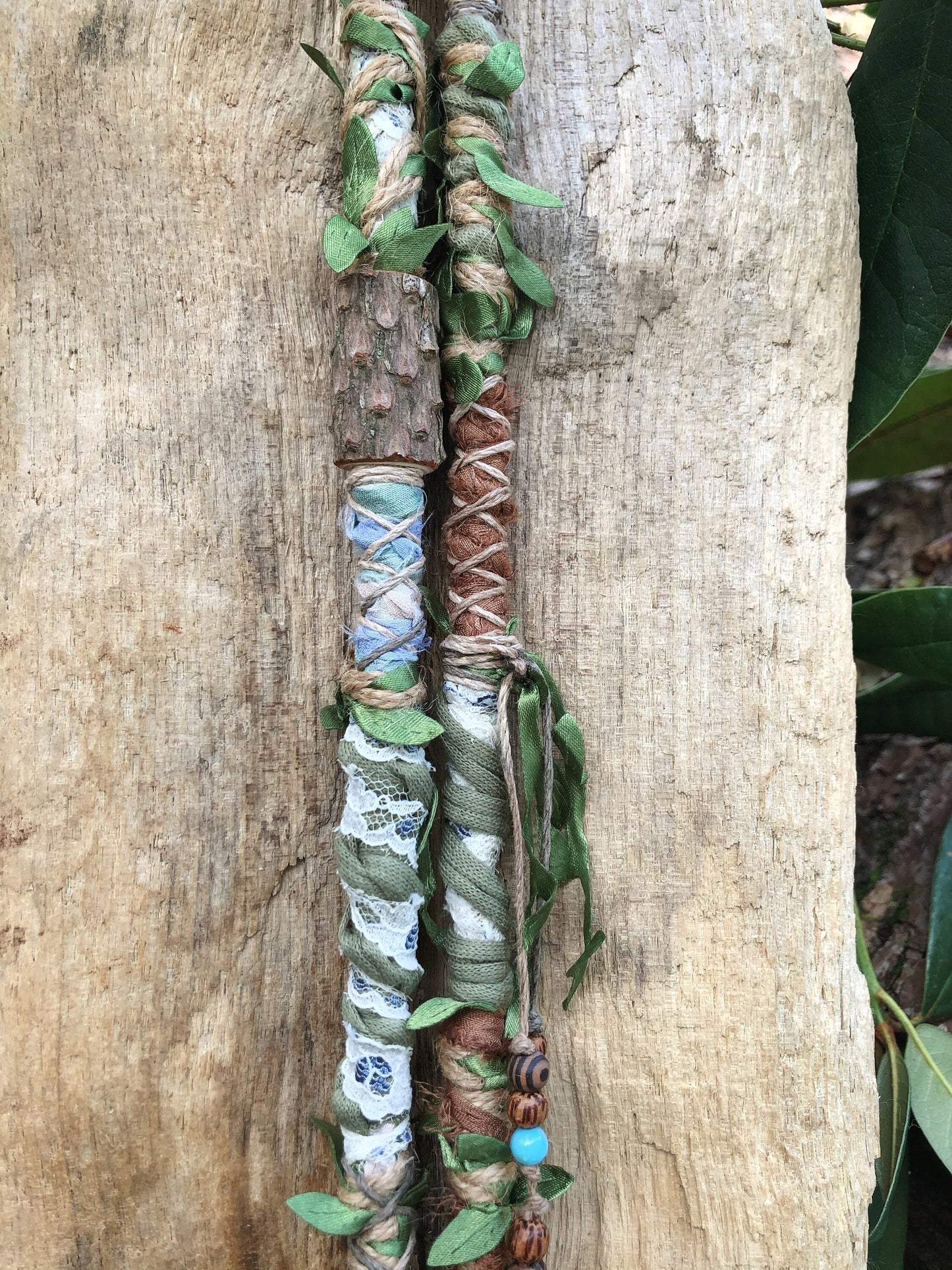 ONE Made To Order Forest Faerie Hairwrap, Dreadwrap, Fabric Loc Extension