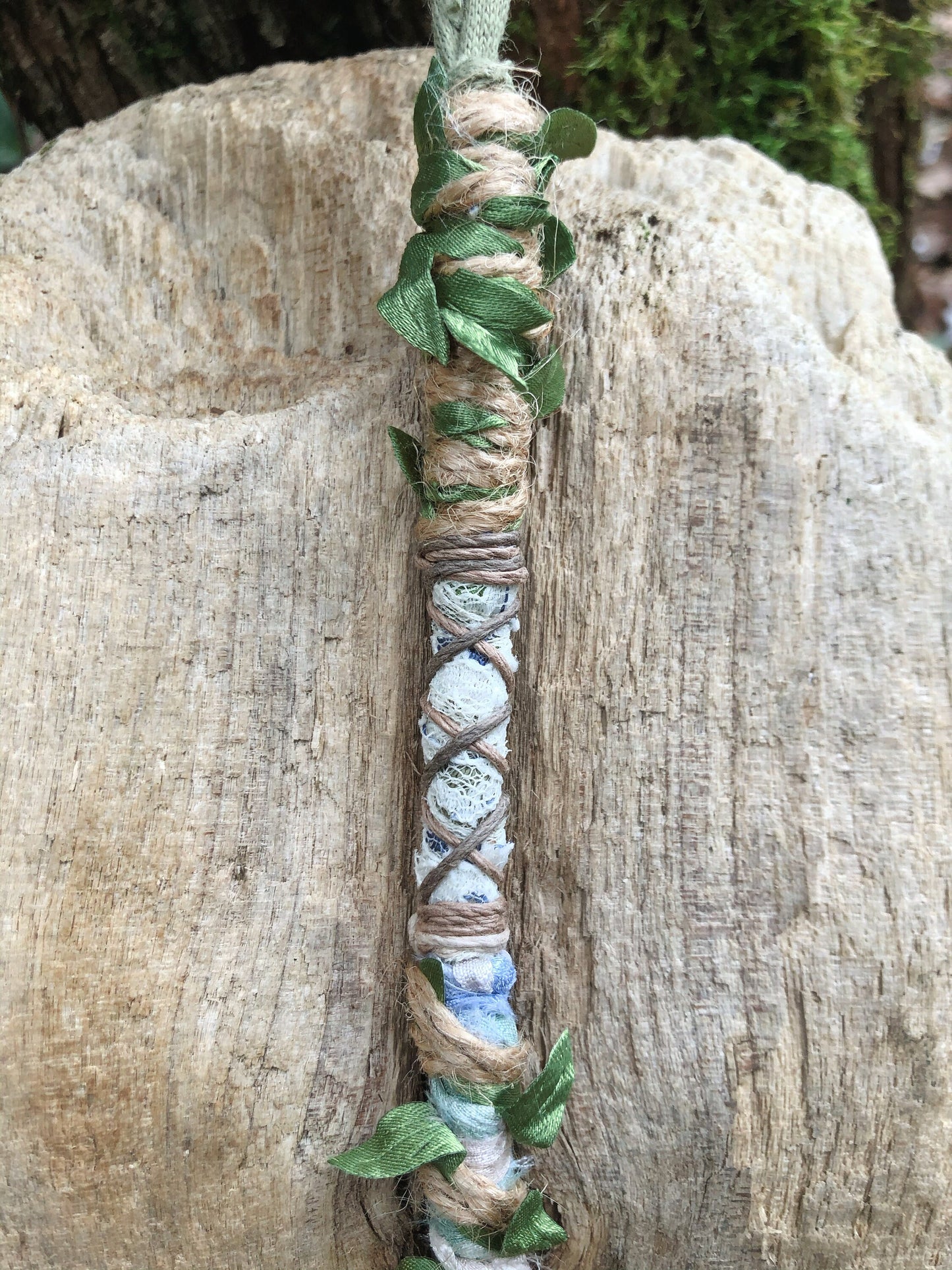 ONE Made To Order Forest Faerie Hairwrap, Dreadwrap, Fabric Loc Extension