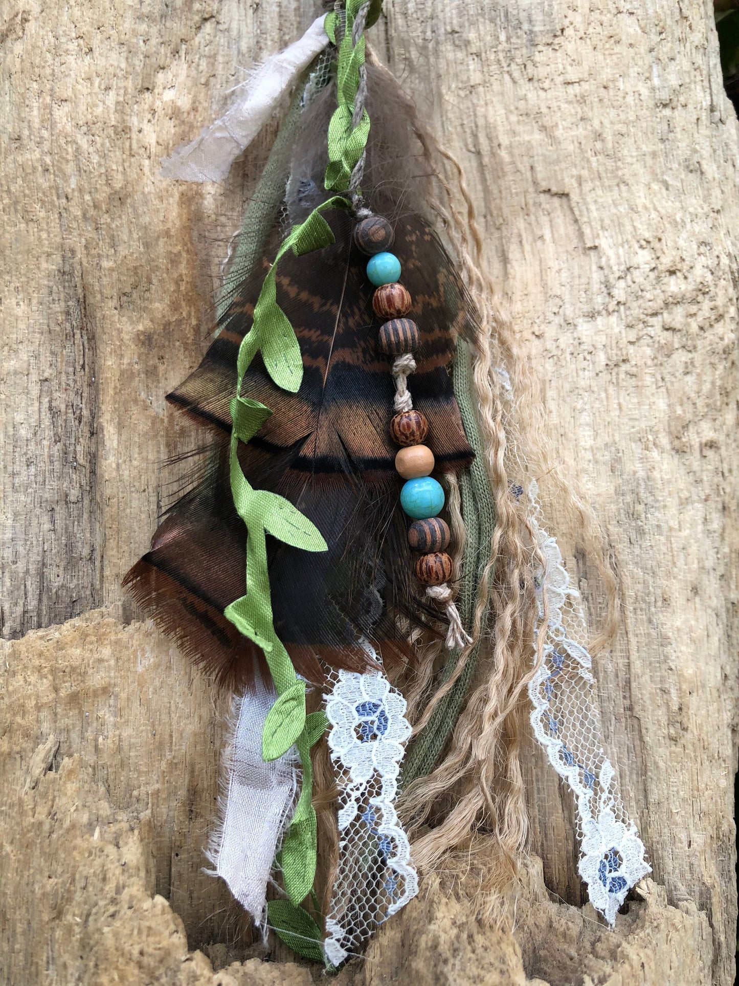 ONE Made To Order Forest Faerie Hairwrap, Dreadwrap, Fabric Loc Extension