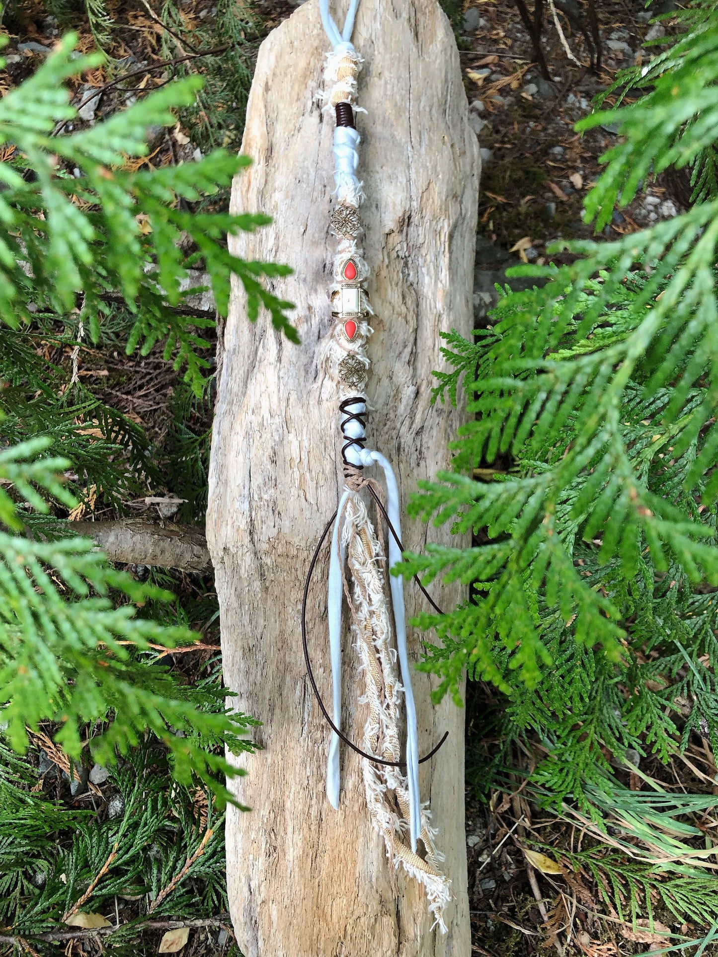 Vegan Vintage Hairwrap, Dreadwrap, Fabric Loc Extension, Dreadlock Accessories