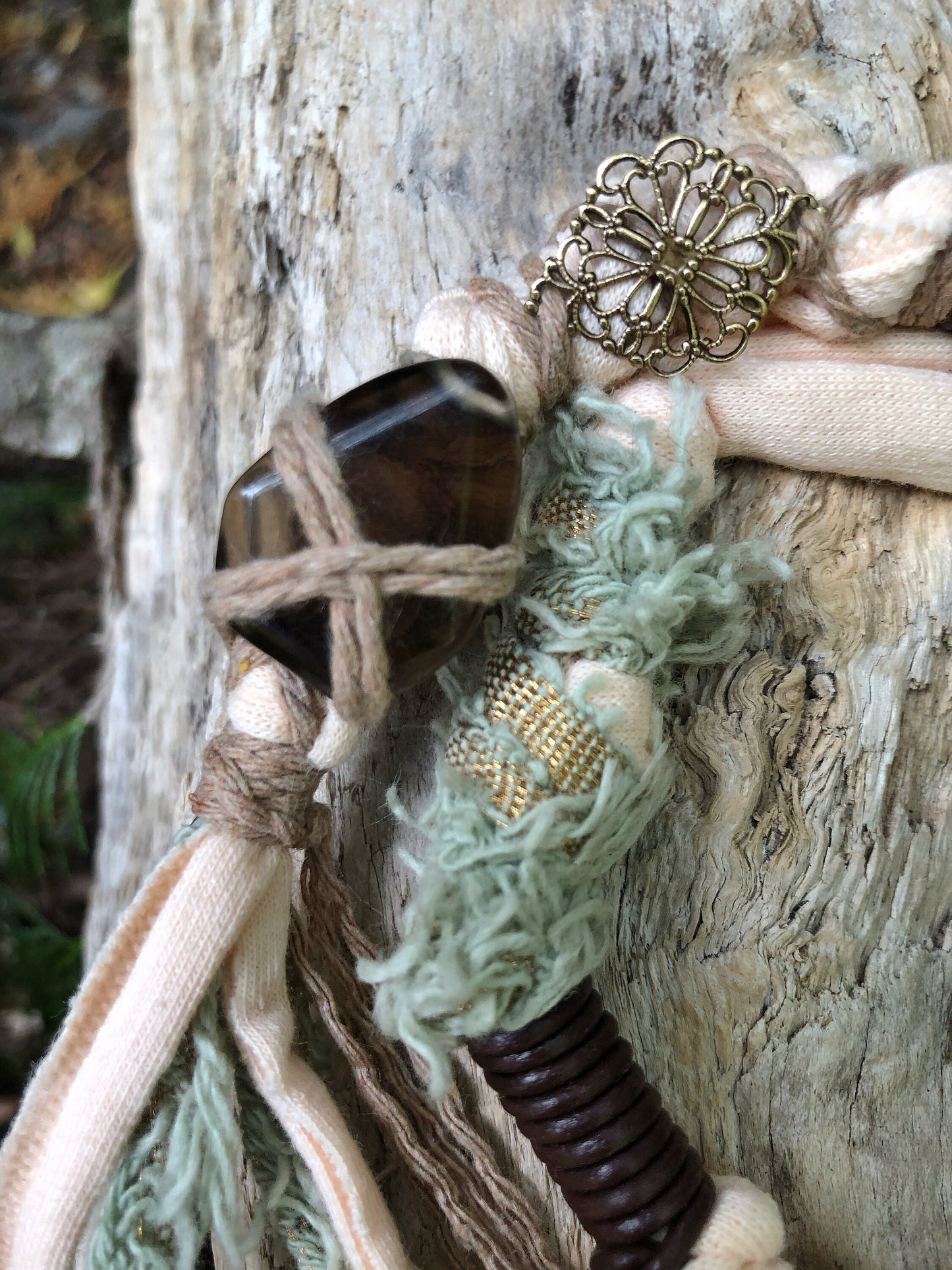 Vegan Vintage Hairwrap, Dreadwrap, Fabric Loc Extension, Dreadlock Accessories