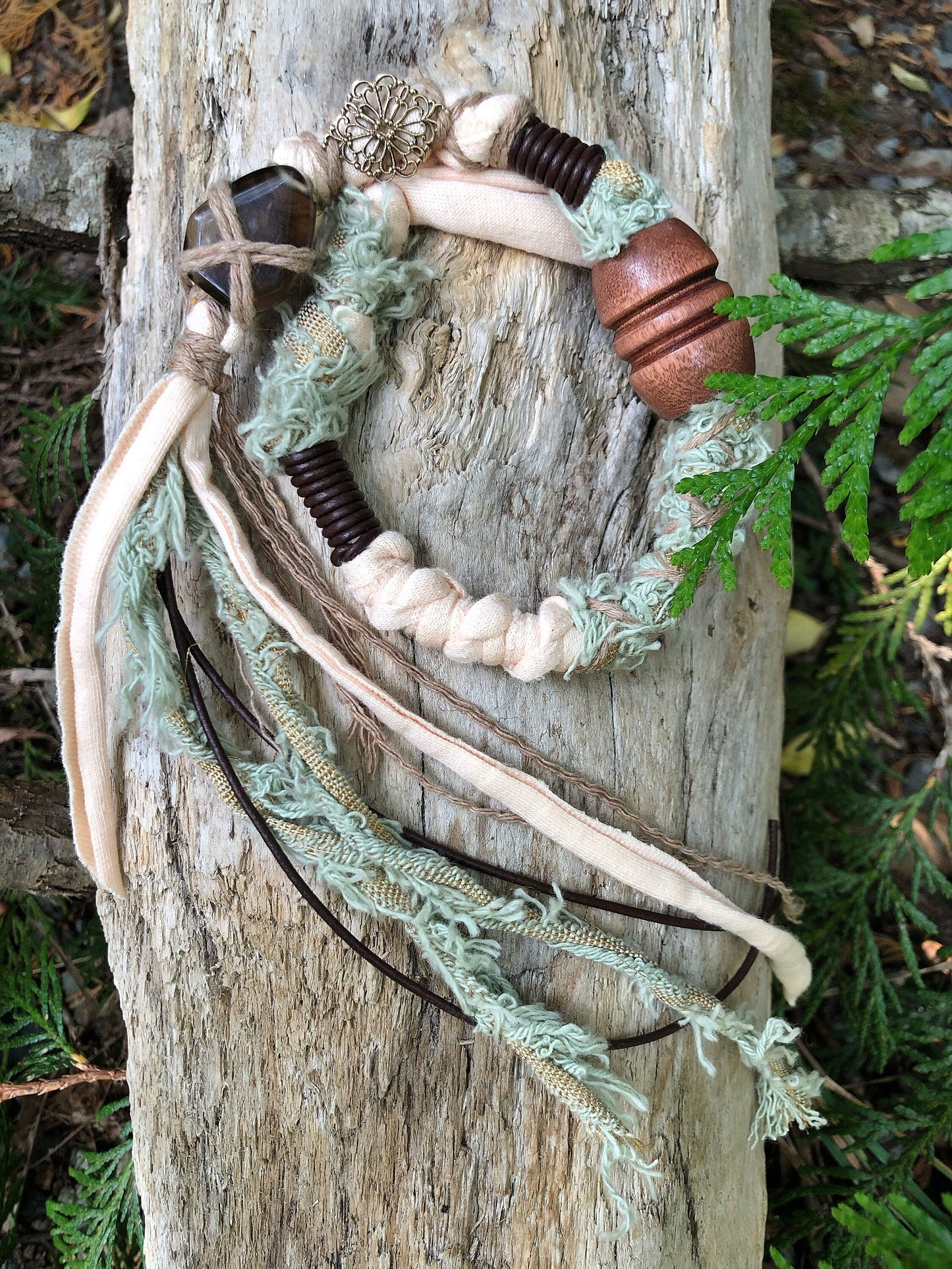 Vegan Vintage Hairwrap, Dreadwrap, Fabric Loc Extension, Dreadlock Accessories