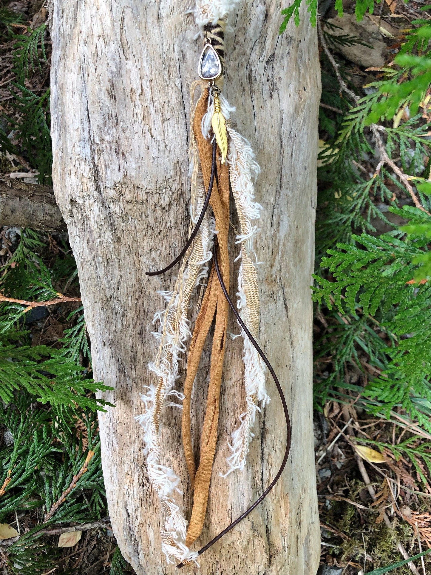 Vegan Vintage Hairwrap, Dreadwrap, Fabric Loc Extension, Dreadlock Accessories