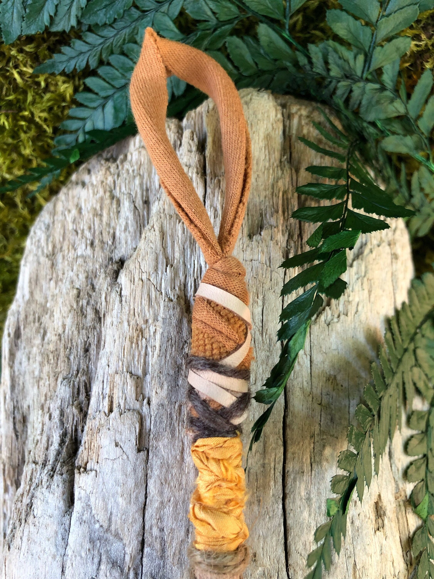 Autumn Moon Hairwrap, Dreadwrap, Fabric Loc Extension, Dreadlock Accessory
