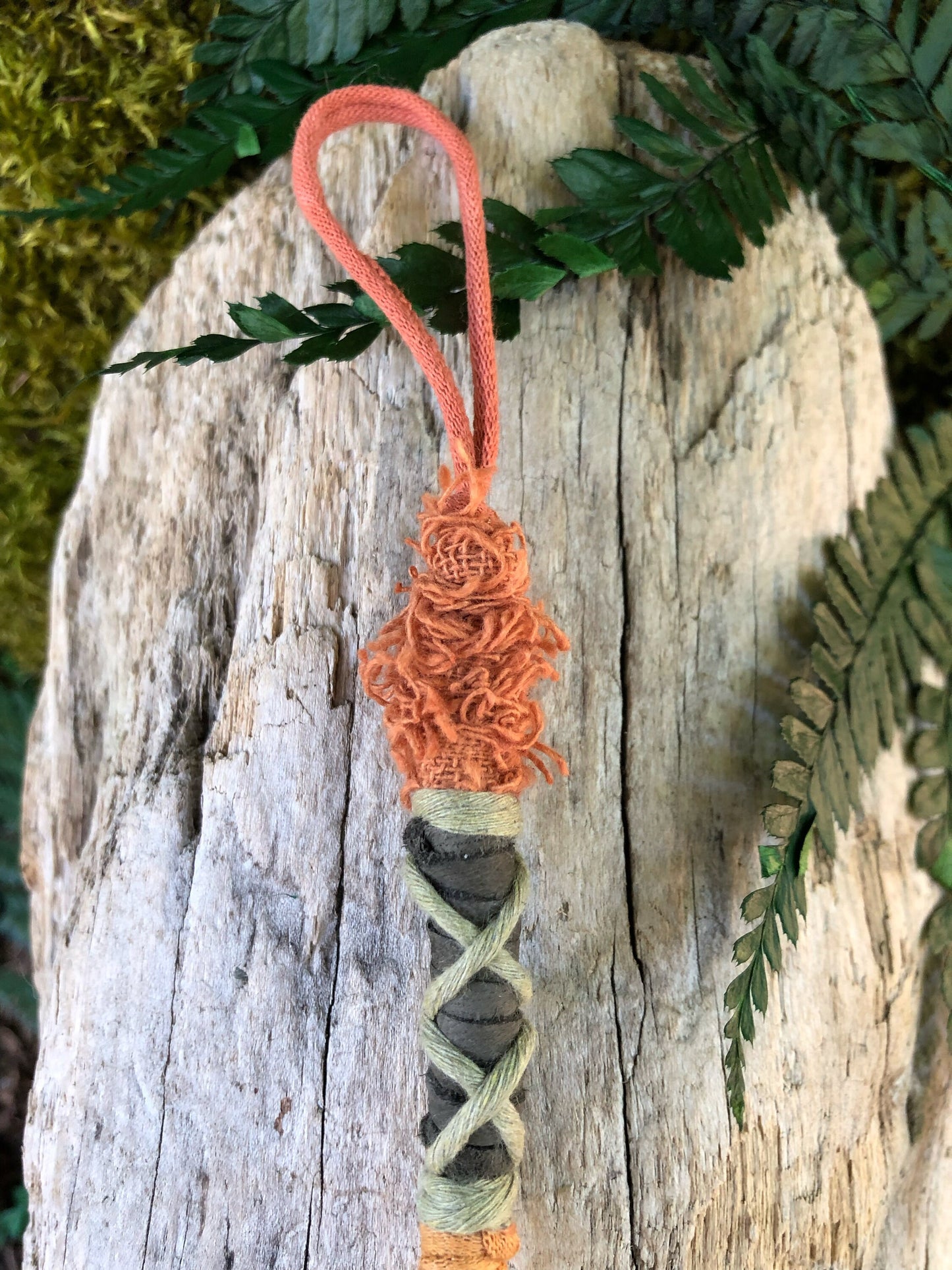 Autumn Moon Hairwrap, Dreadwrap, Fabric Loc Extension, Dreadlock Accessory