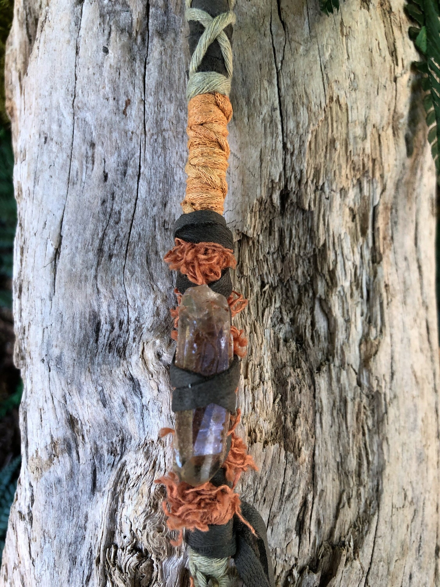Autumn Moon Hairwrap, Dreadwrap, Fabric Loc Extension, Dreadlock Accessory