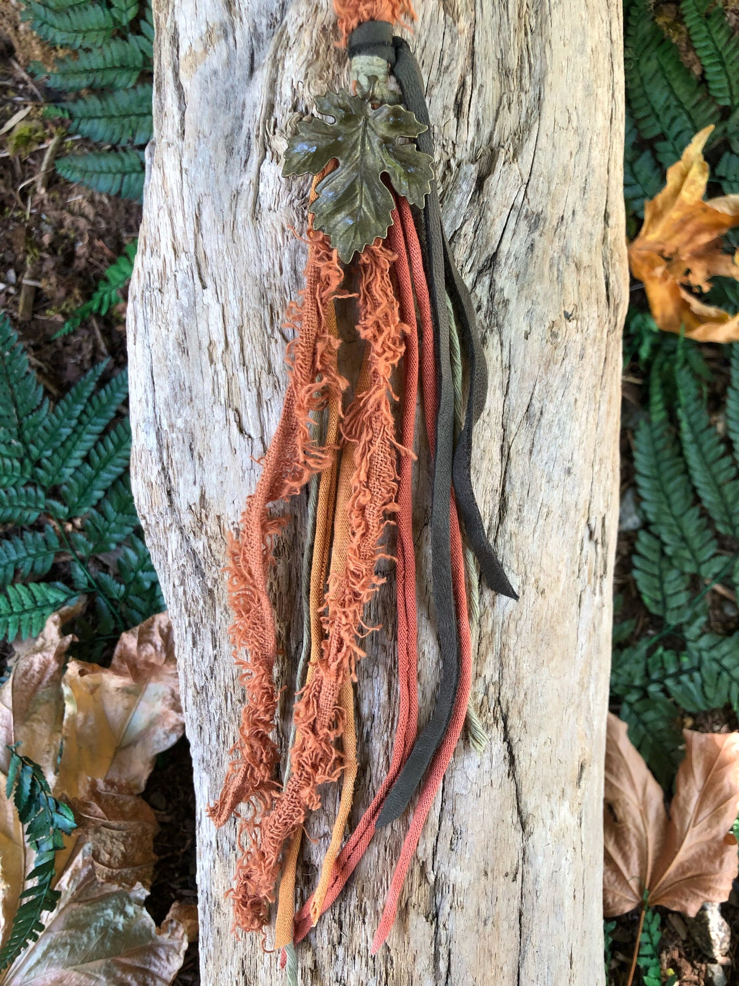 Autumn Moon Hairwrap, Dreadwrap, Fabric Loc Extension, Dreadlock Accessory