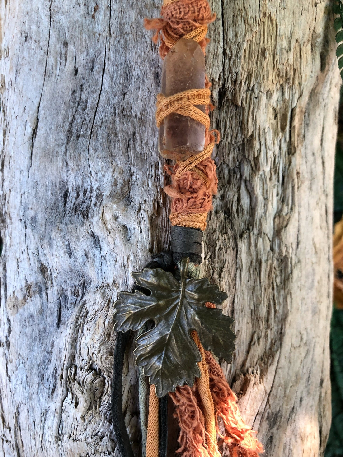 Autumn Moon CLIP-IN Hairwrap, Dreadwrap, Fabric Loc Extension, Dreadlock Accessory