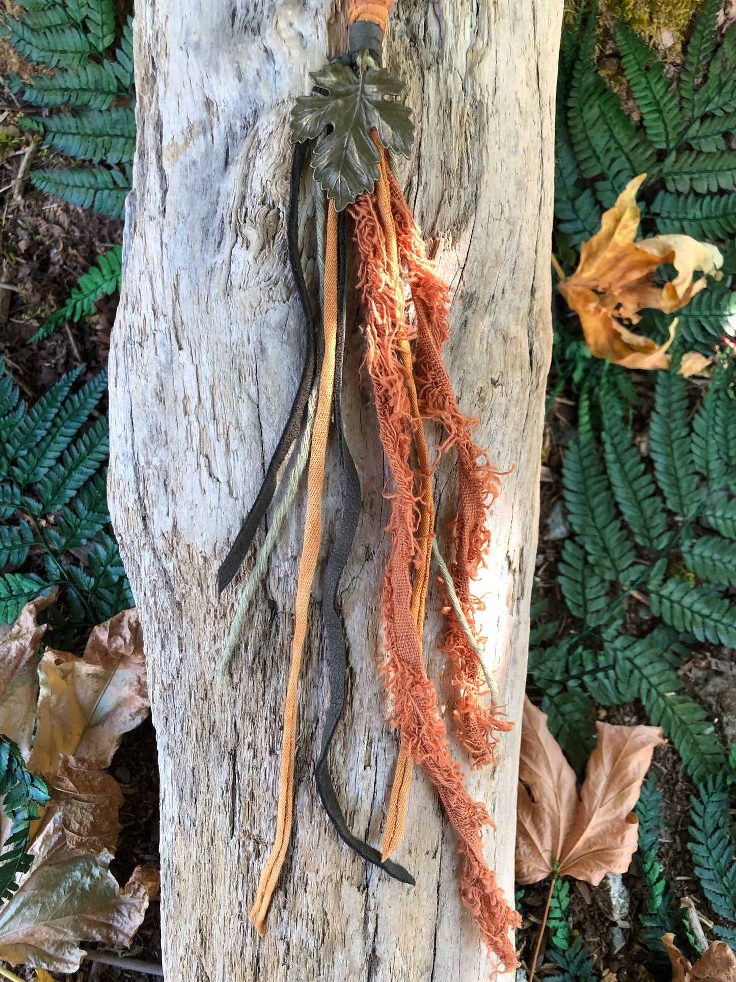 Autumn Moon CLIP-IN Hairwrap, Dreadwrap, Fabric Loc Extension, Dreadlock Accessory
