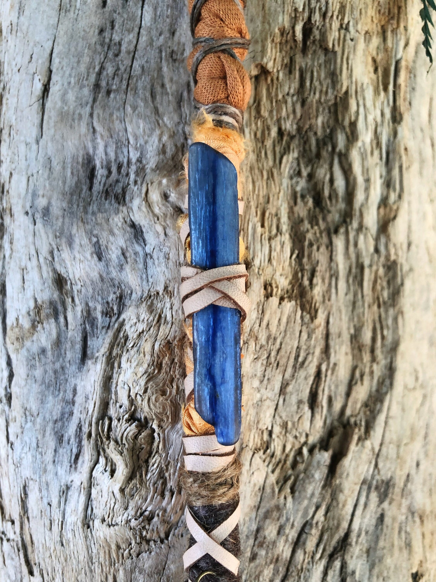 Autumn Moon CLIP-IN Hairwrap, Dreadwrap, Fabric Loc Extension, Dreadlock Accessory