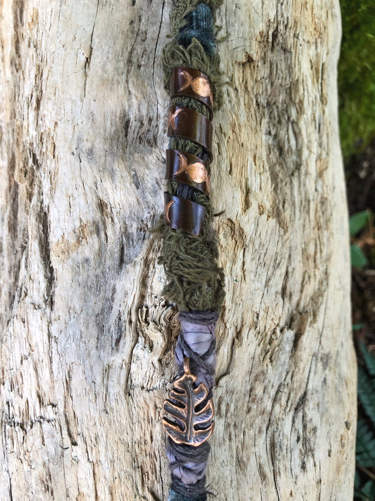 Swamp Witch CLIP-IN Hairwrap, Dreadwrap, Fabric Loc Extension, Dreadlock Accessory