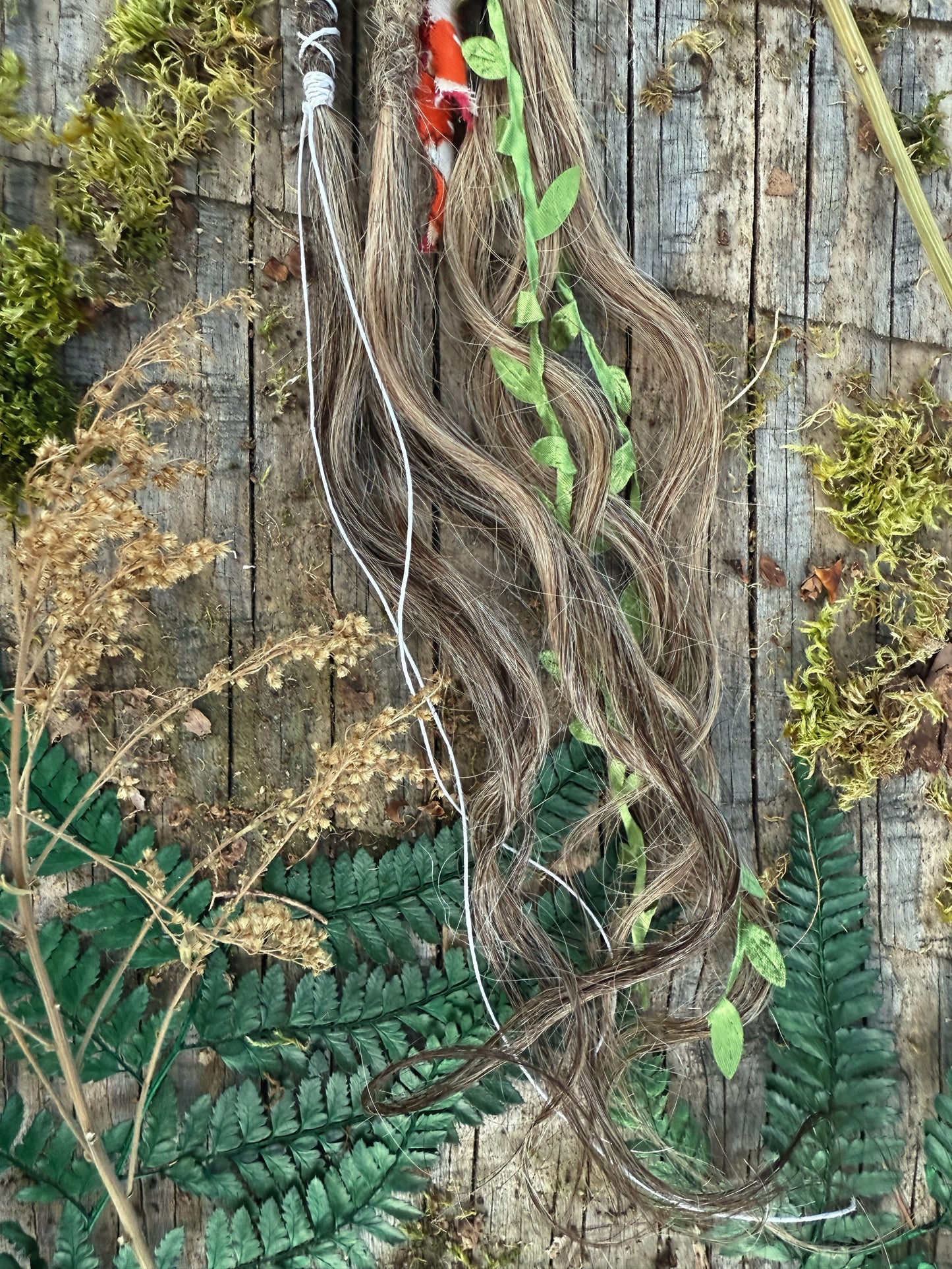 Set of 3 Crochet-in Human Hair Dreadlock Extensions + Decorations