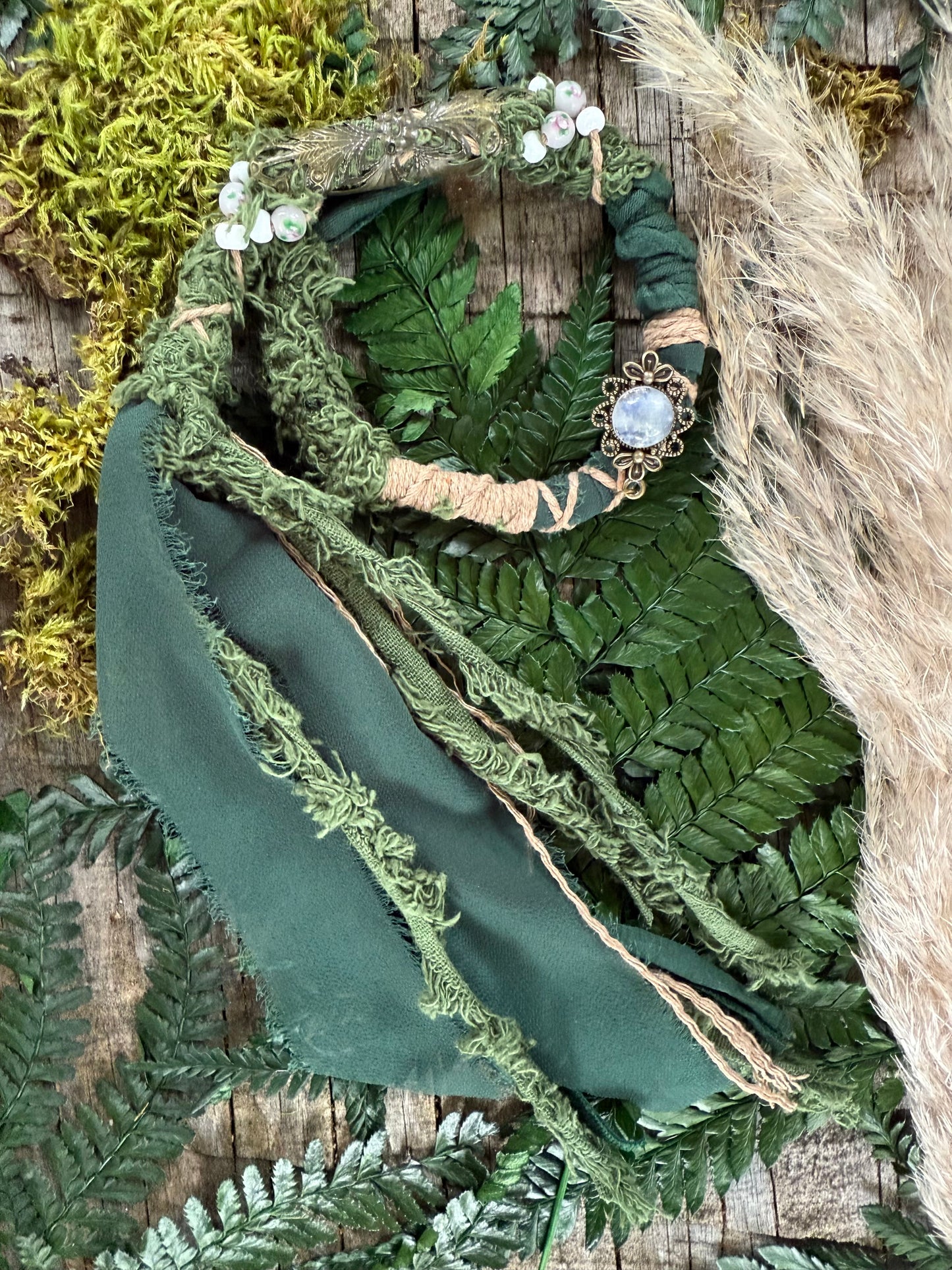 Moss Loop Hairwrap Dreadlock Accessory 20”