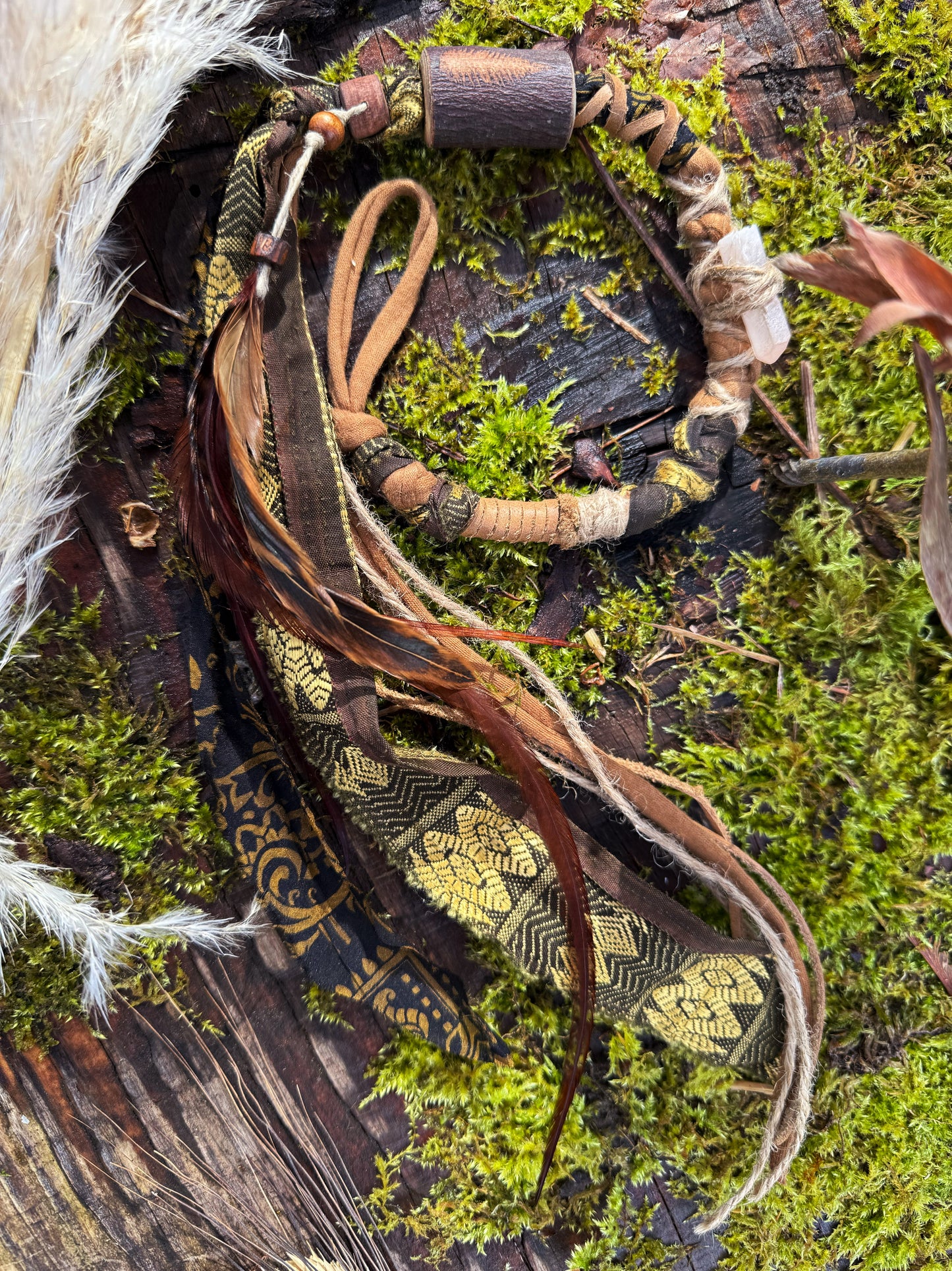 Woodland Boho Loop Hairwrap Dreadlock Accessory 23”