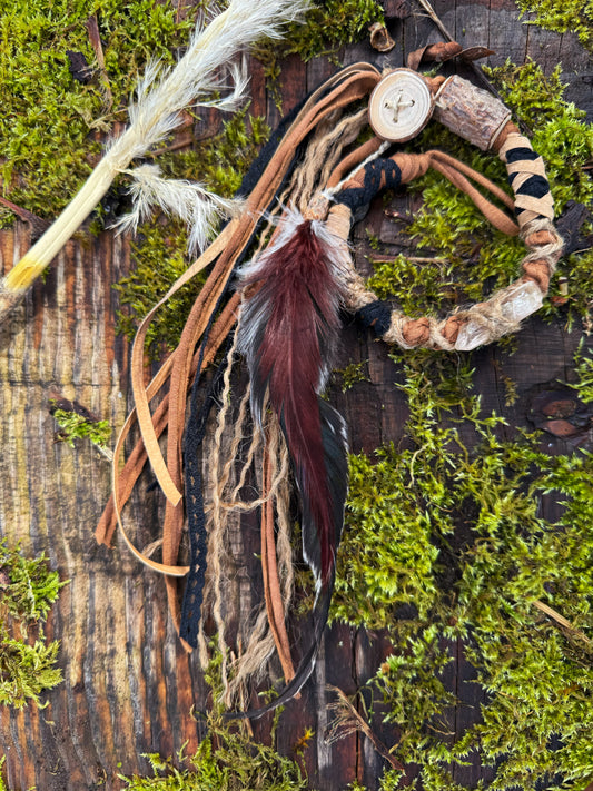Woodland Boho Loop Hairwrap Dreadlock Accessory 20”