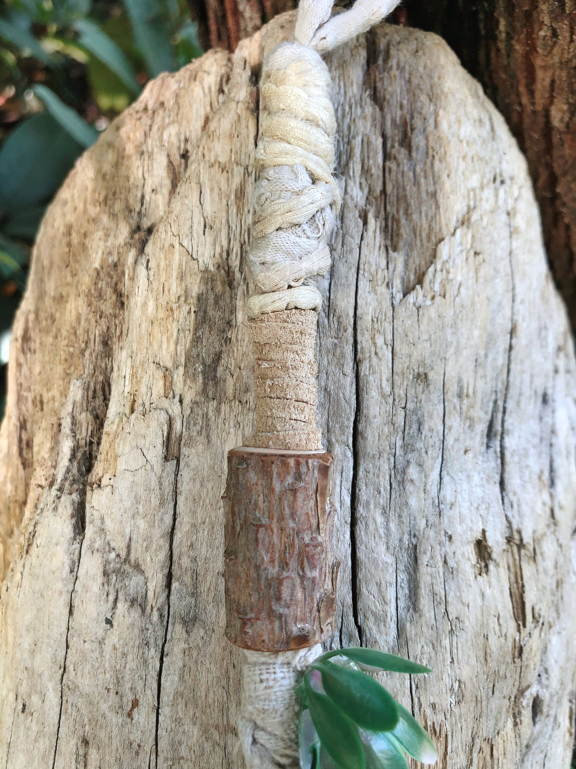 Boho Botanical Short Hairwrap, Dreadwrap, Fabric Loc Extension, Dreadlock Accessory