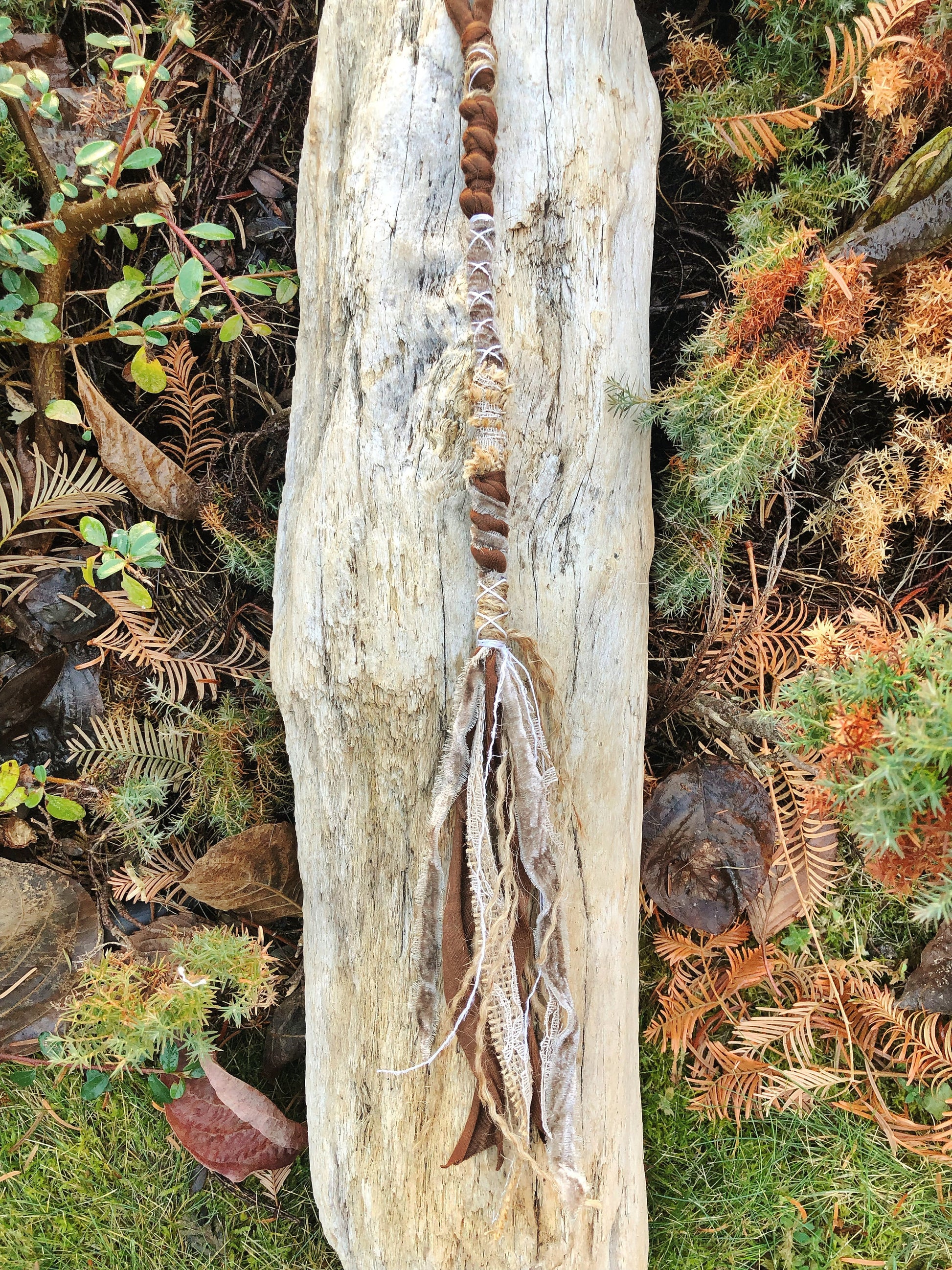 ONE Made To Order Natural Earth Hairwrap, Dreadwrap, Fabric Loc Extension