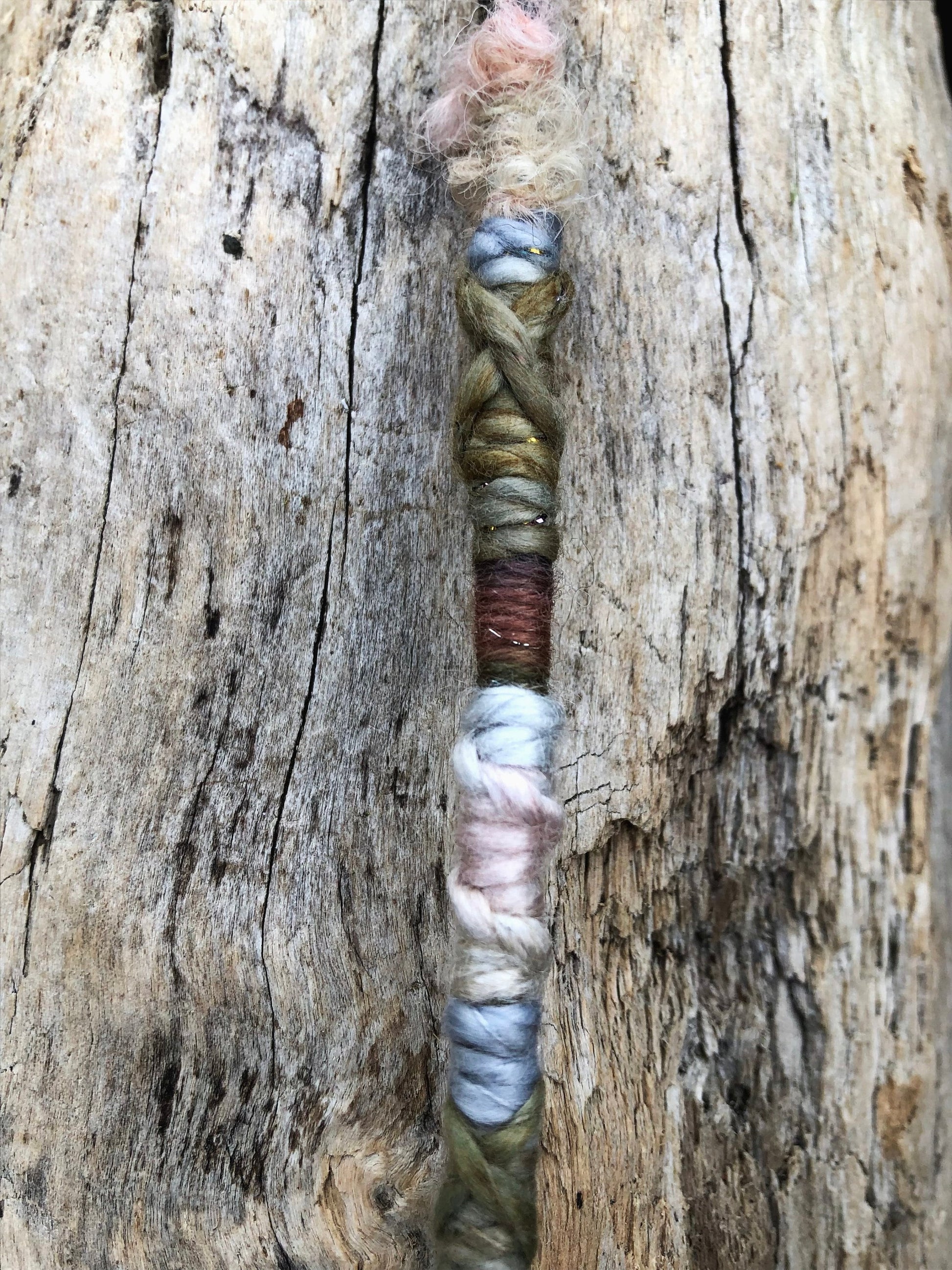 Fairy Whimsy CLIP-IN Ultra Thin Hairwrap, Dreadwrap, Fabric Loc Extension, Dreadlock Accessories
