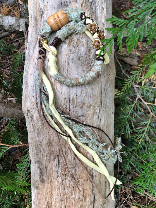 Vegan Vintage Hairwrap, Dreadwrap, Fabric Loc Extension, Dreadlock Accessories