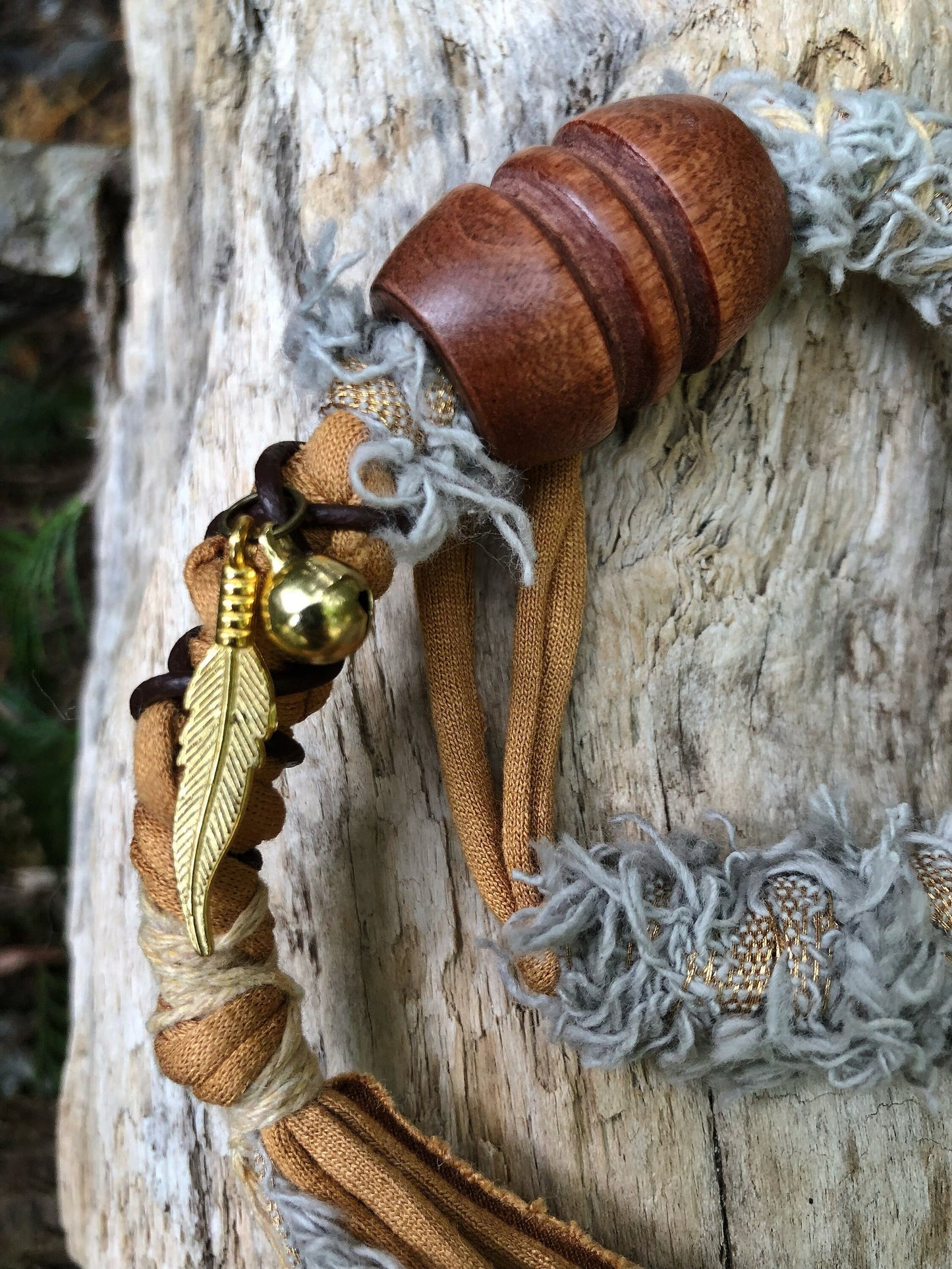 Vegan Vintage Hairwrap, Dreadwrap, Fabric Loc Extension, Dreadlock Accessories