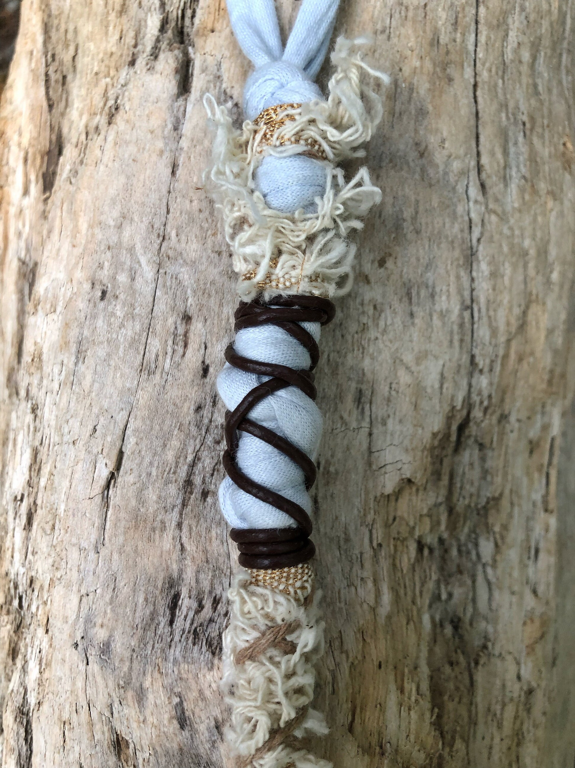 Vegan Vintage Hairwrap, Dreadwrap, Fabric Loc Extension, Dreadlock Accessories