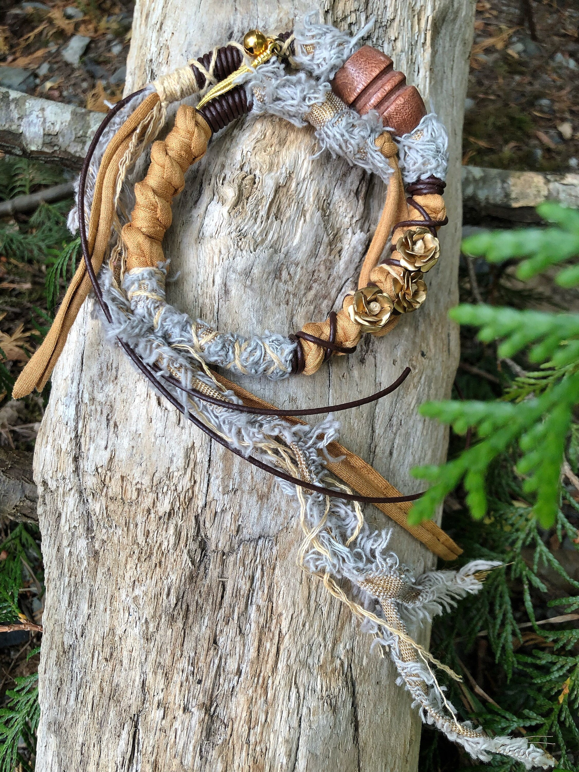 Vegan Vintage Hairwrap, Dreadwrap, Fabric Loc Extension, Dreadlock Accessories
