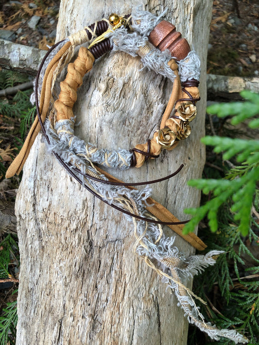 Vegan Vintage Hairwrap, Dreadwrap, Fabric Loc Extension, Dreadlock Accessories