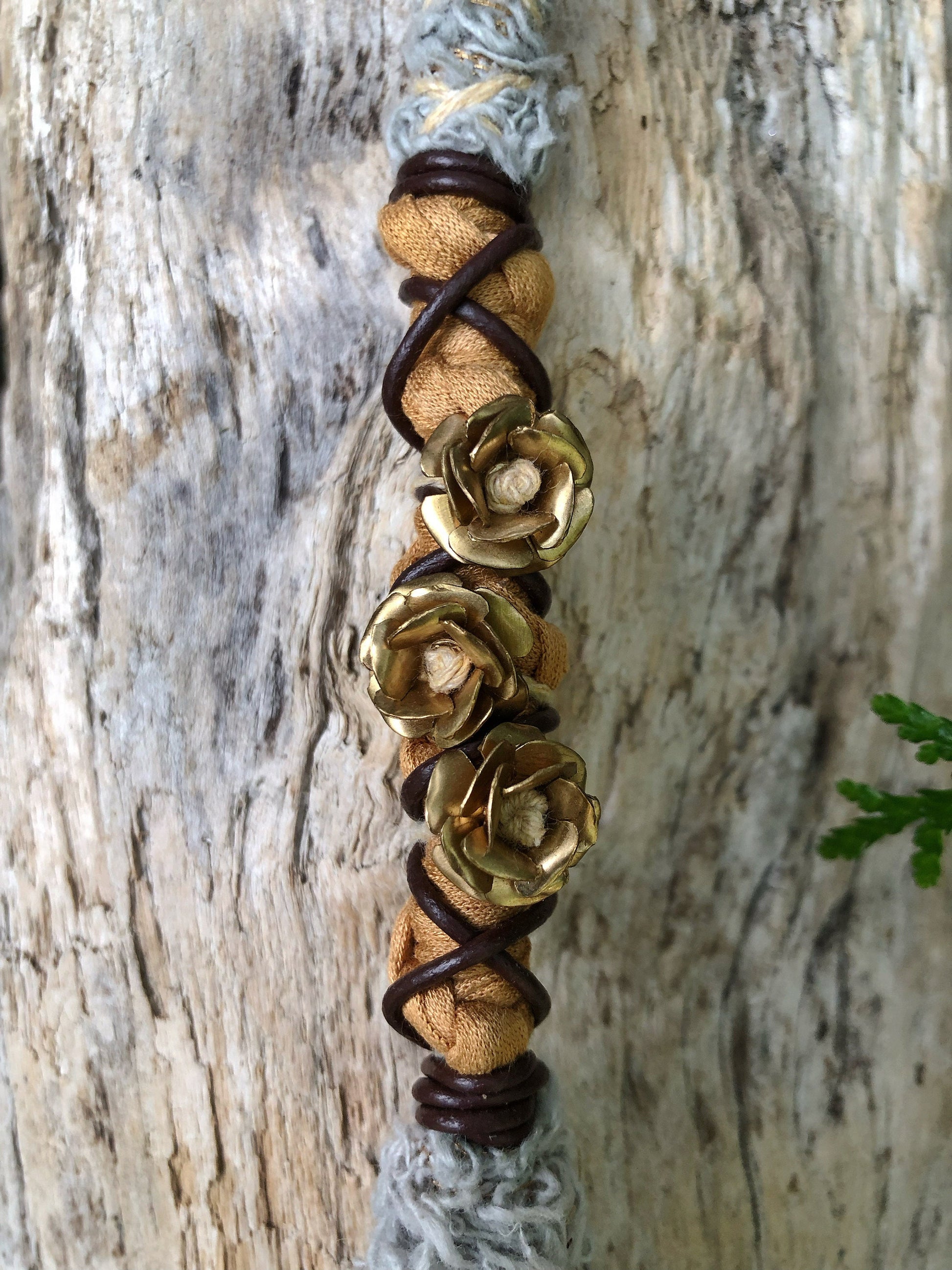Vegan Vintage Hairwrap, Dreadwrap, Fabric Loc Extension, Dreadlock Accessories