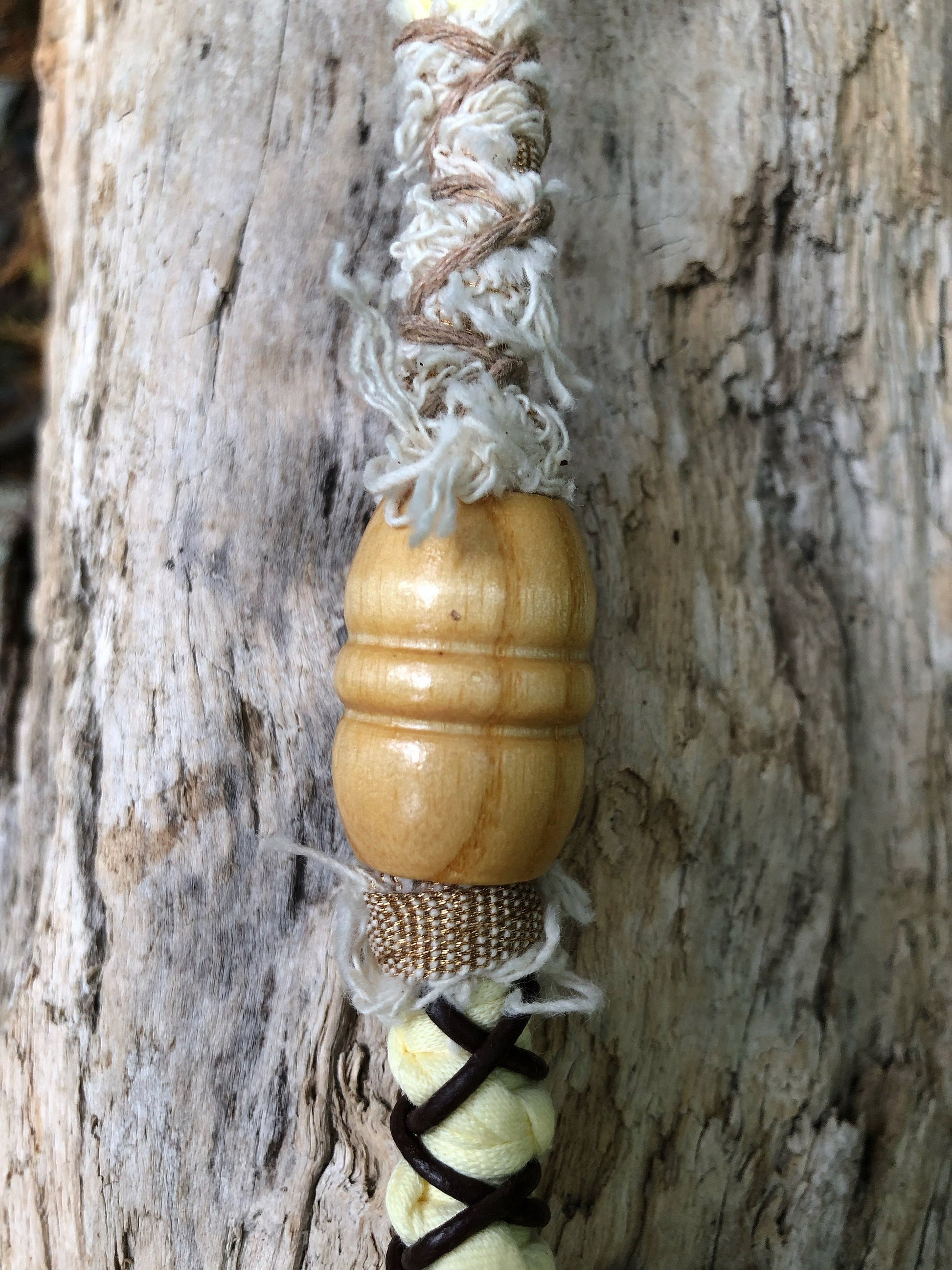 Vegan Vintage Hairwrap, Dreadwrap, Fabric Loc Extension, Dreadlock Accessories
