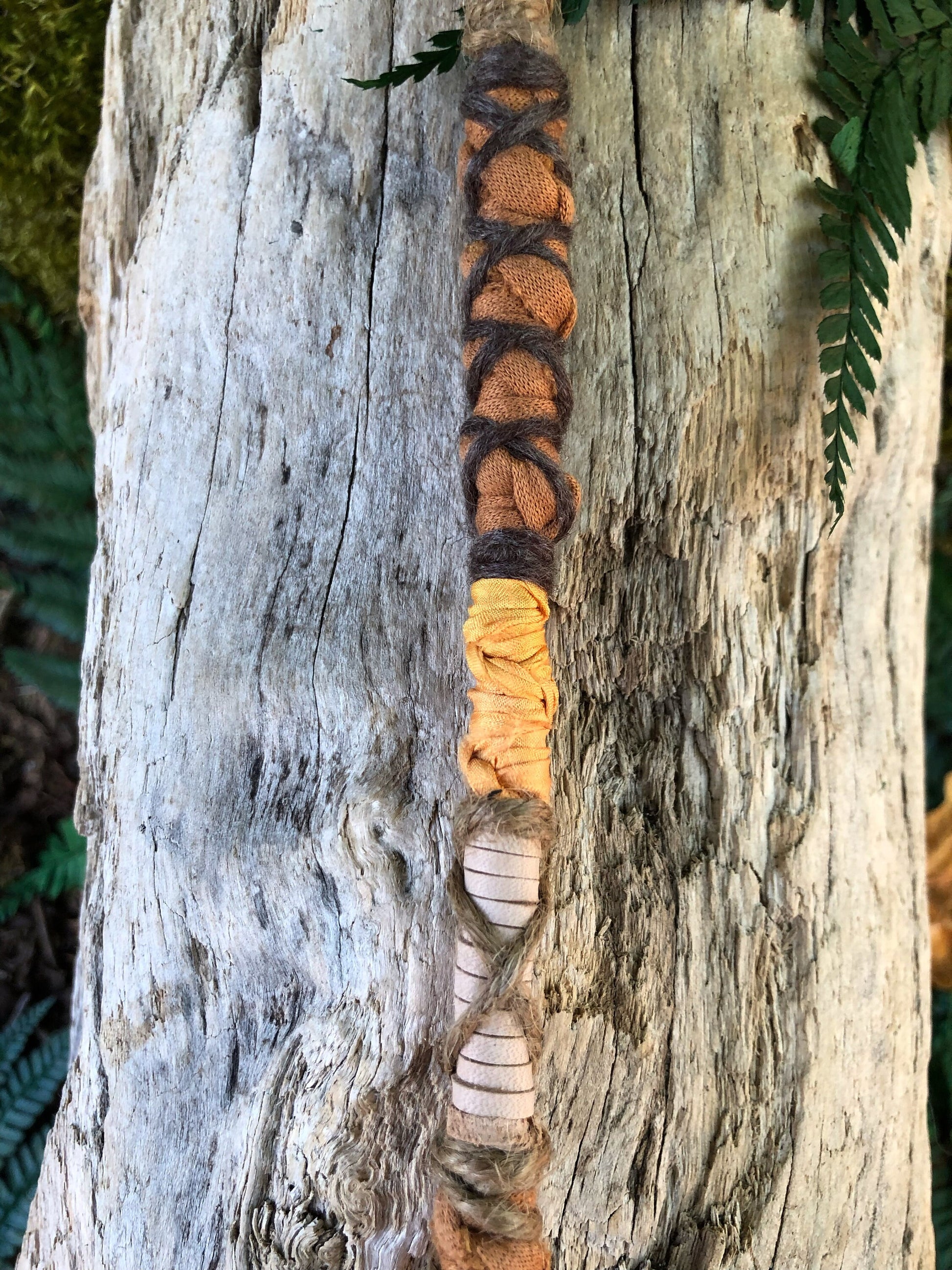 Autumn Moon Hairwrap, Dreadwrap, Fabric Loc Extension, Dreadlock Accessory